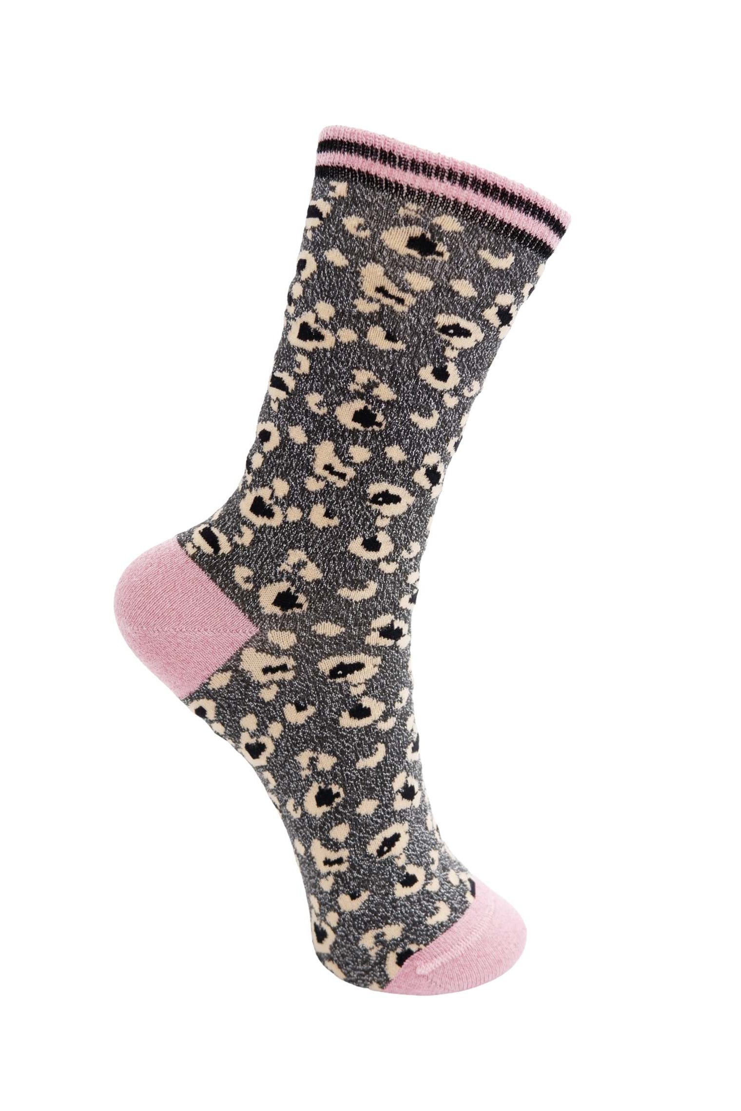 BCLeo Socke - Grauer Glitzer