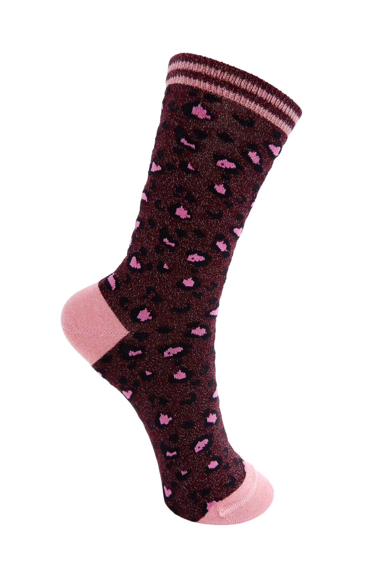 BCLeo sock - Wine - Black Colour