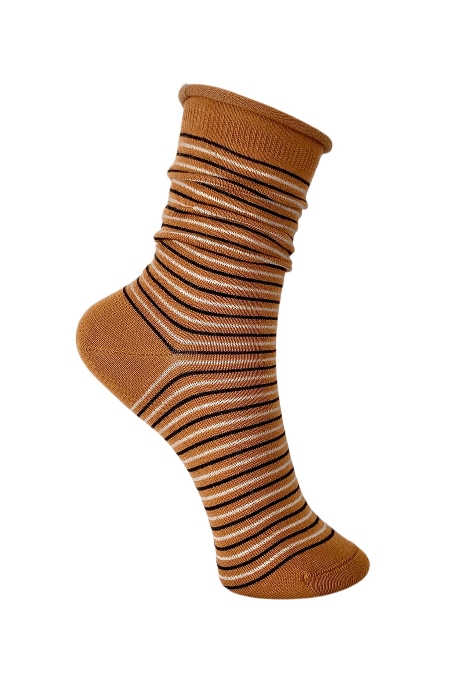 BCADDIE striped sock - Camel - Black Colour
