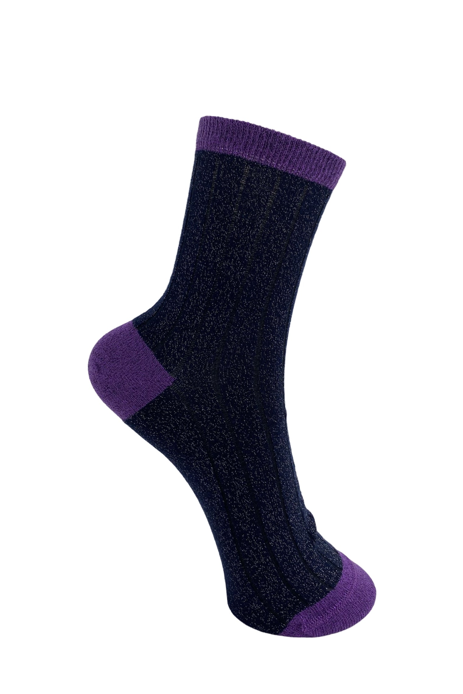 BCLAKE glitter socks - Navy - Black Colour