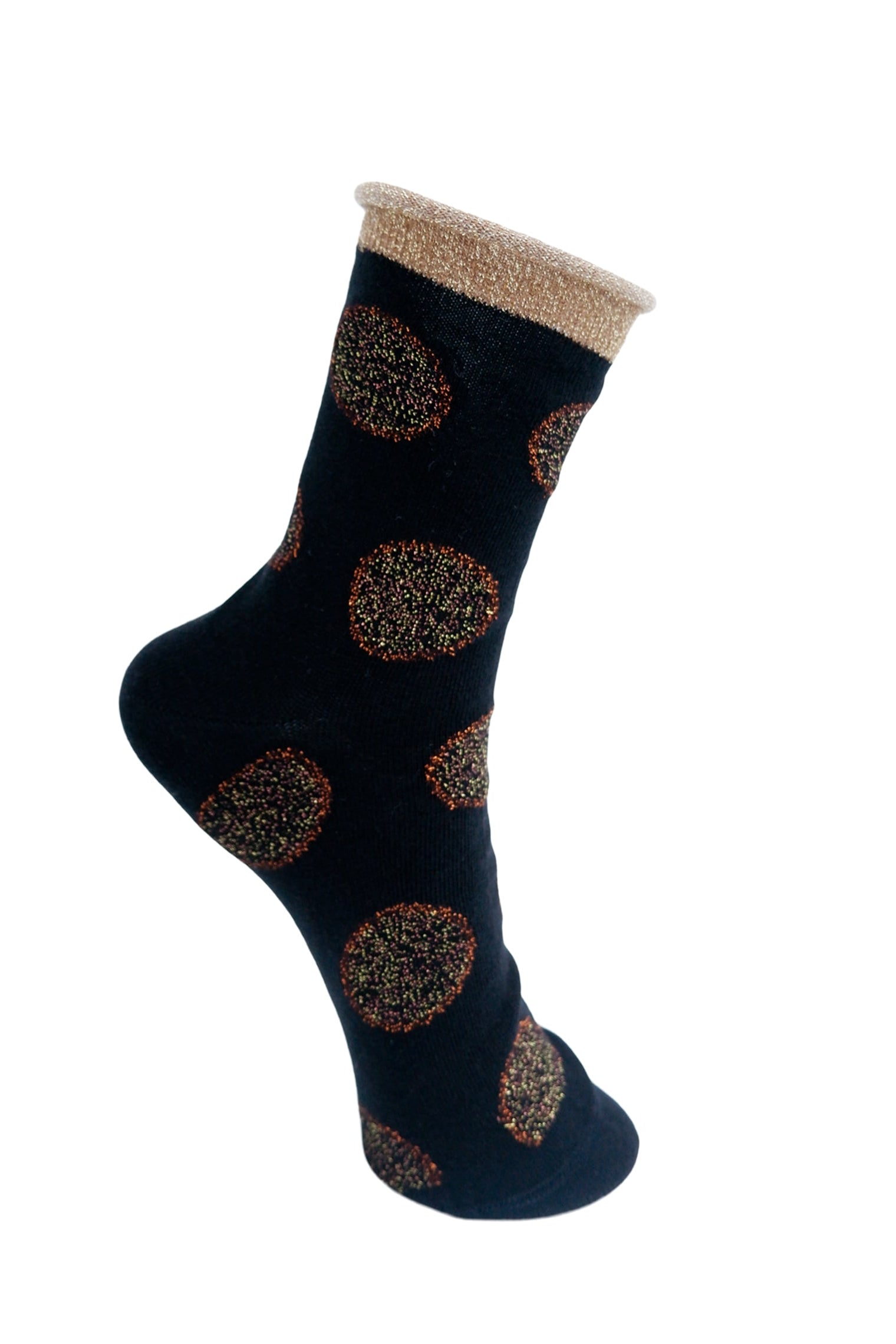 BCPOLKA dot sock - Black Cobber - Black Colour