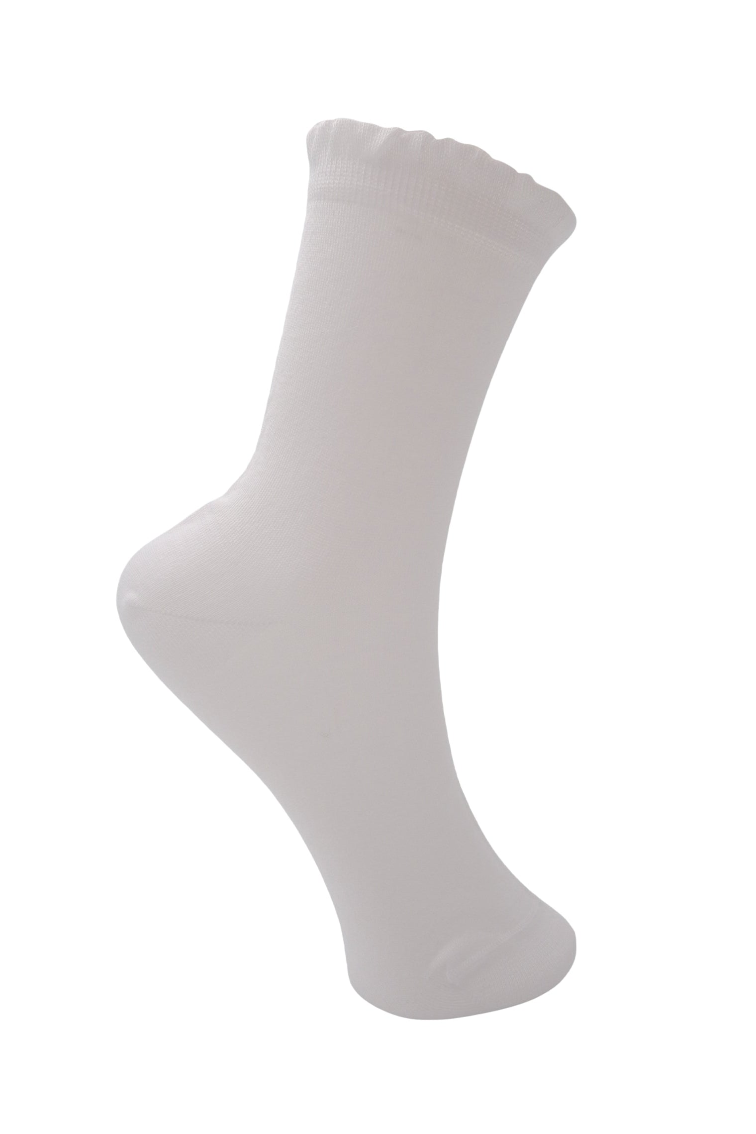 BCARIEL solid sock - White - Black Colour