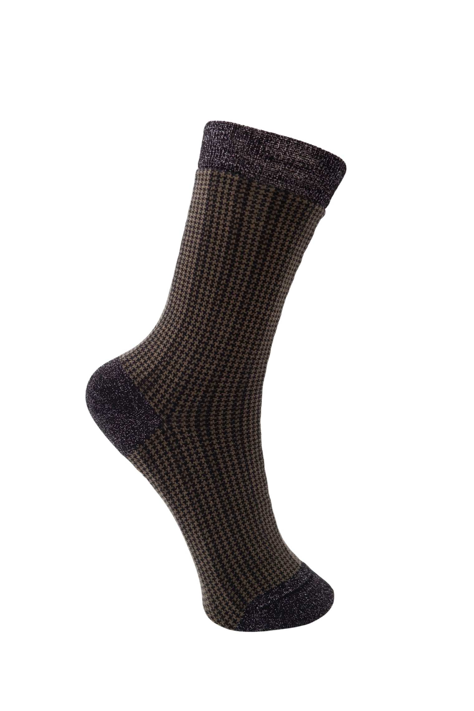 BCWALES check sock - Army - Black Colour