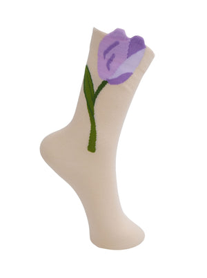 BCFRANCIE Blumensocke - Beige