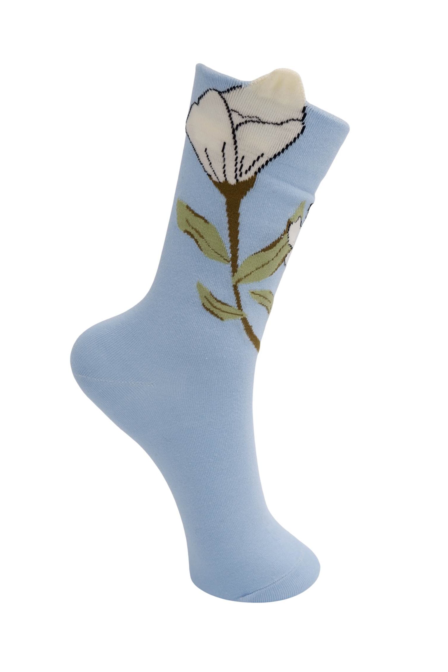 BCFRANCIE Blumensocken - Hellblau