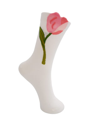 BCFRANCIE Blumensocke - Off White