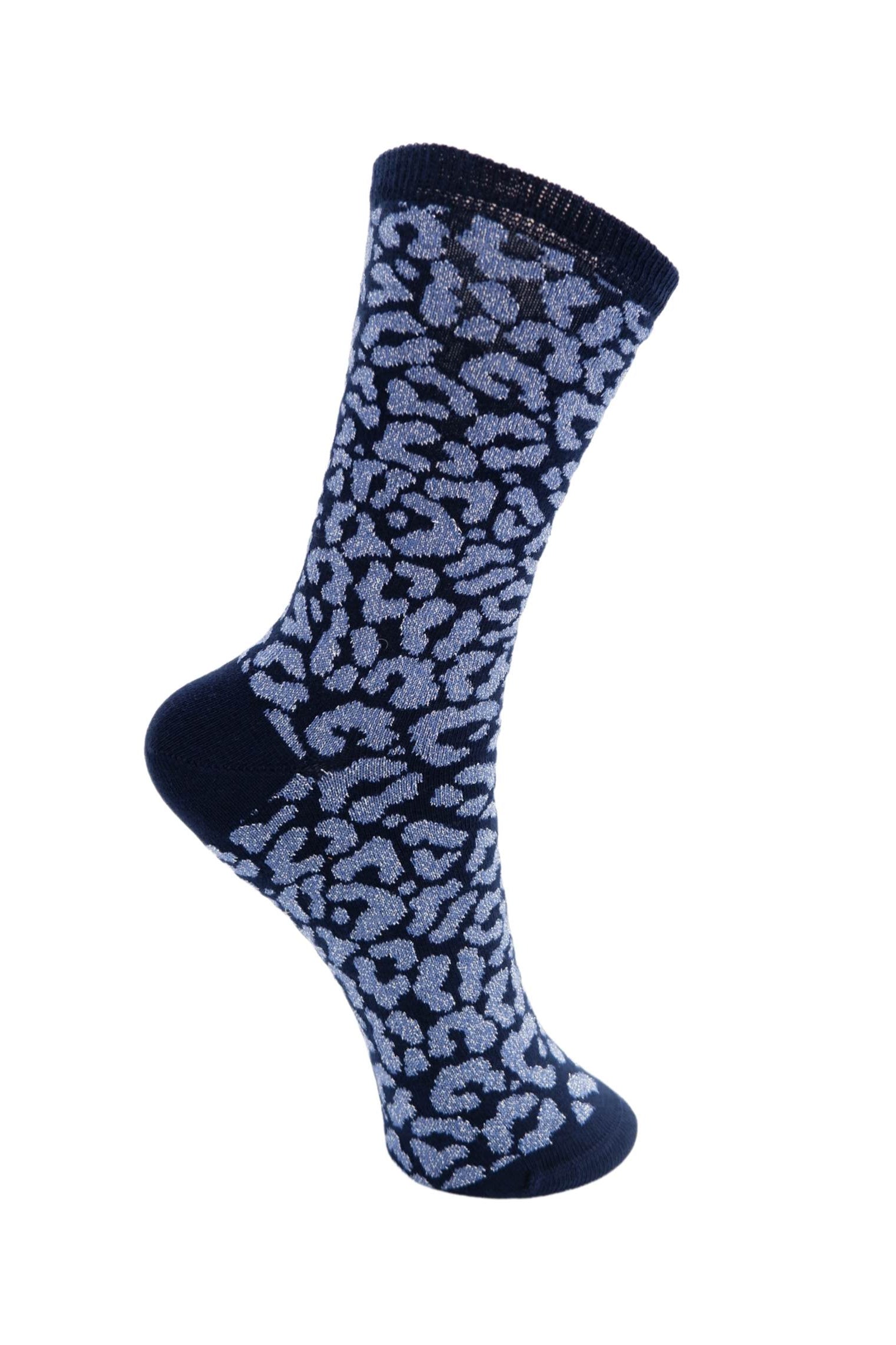 BCSHAWNA Lurexsocken - Marineblau