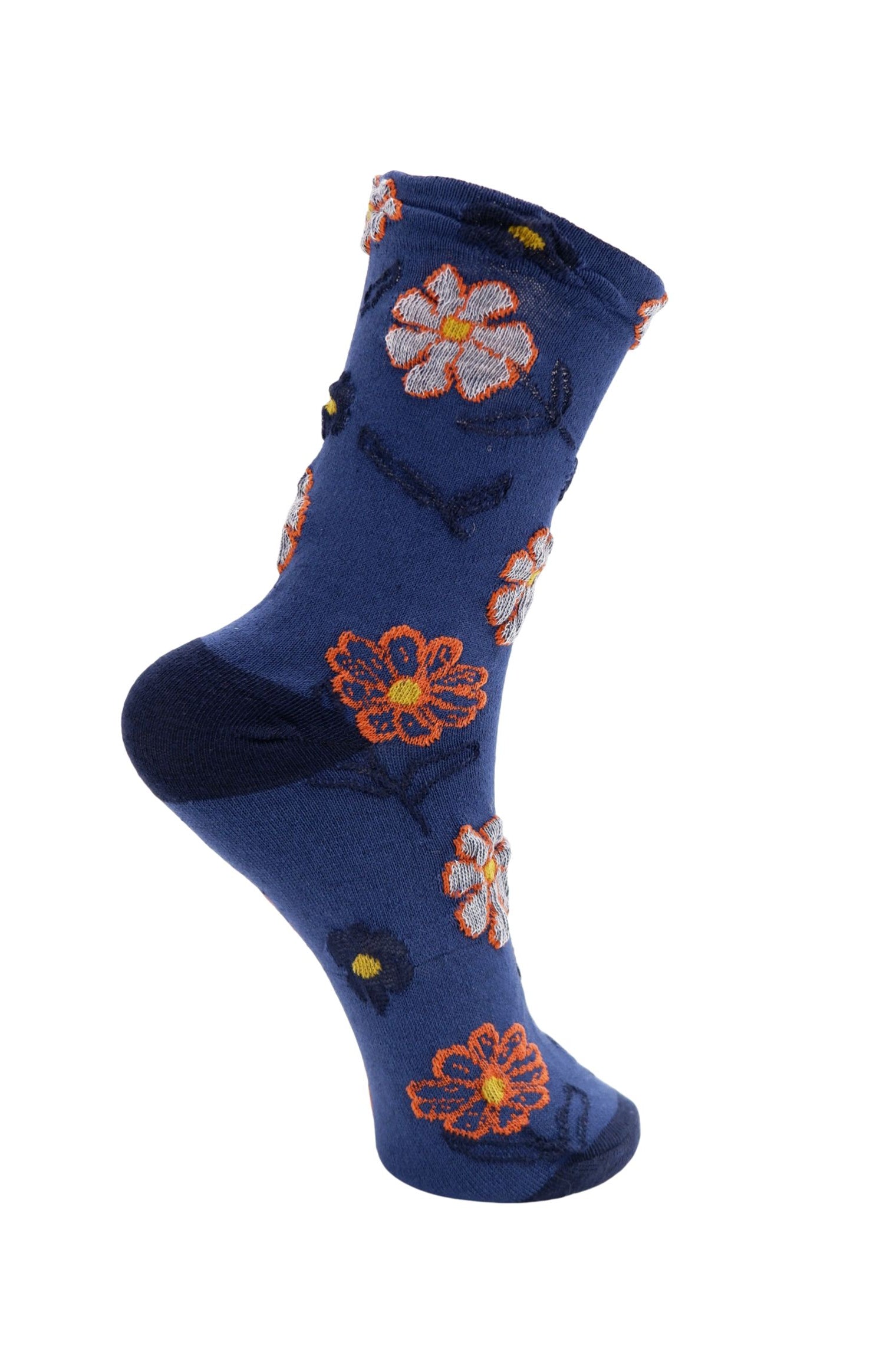 BCROSIE Blumensocke - Marineblau