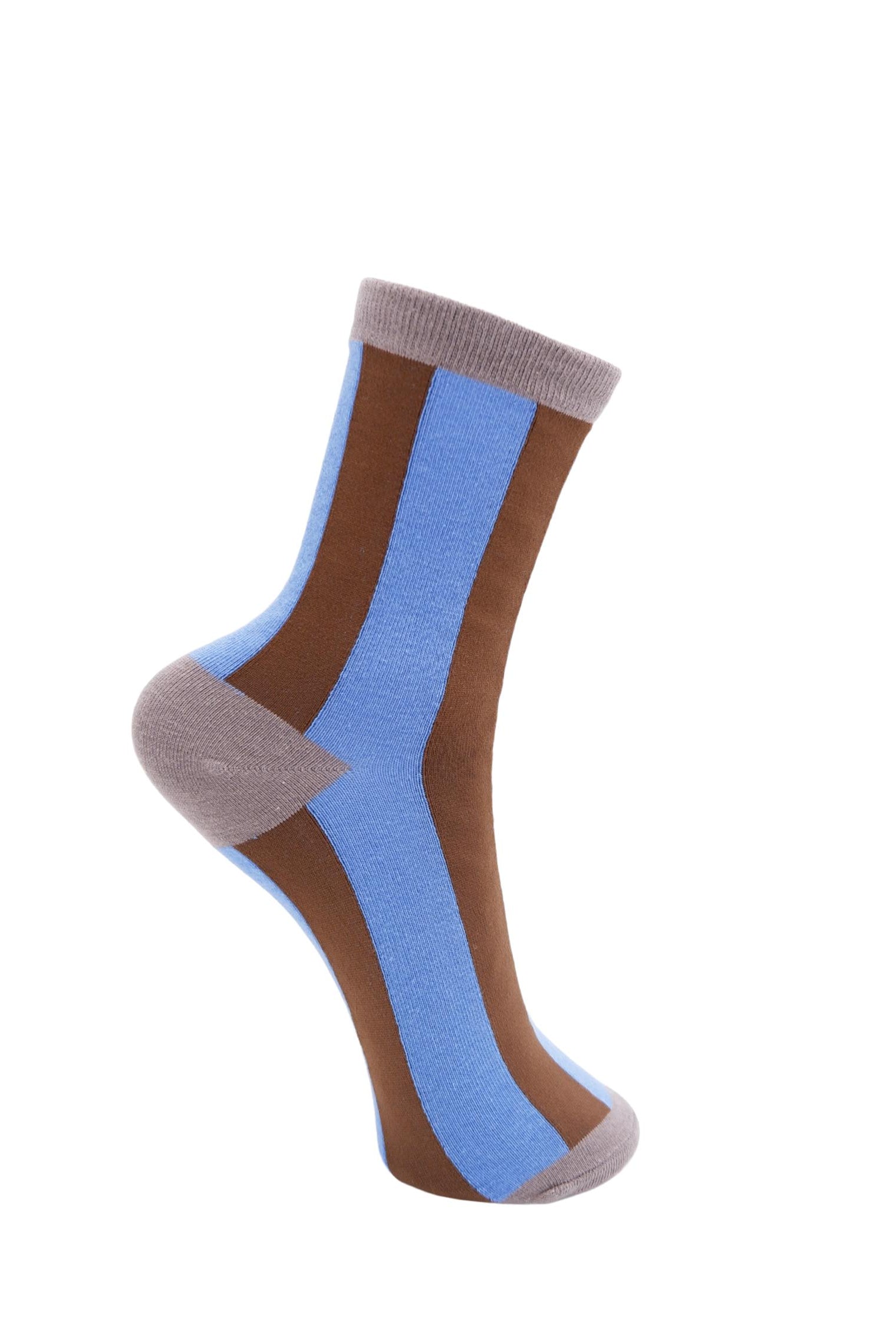 BCYESENIA Socke - Blau/Braun