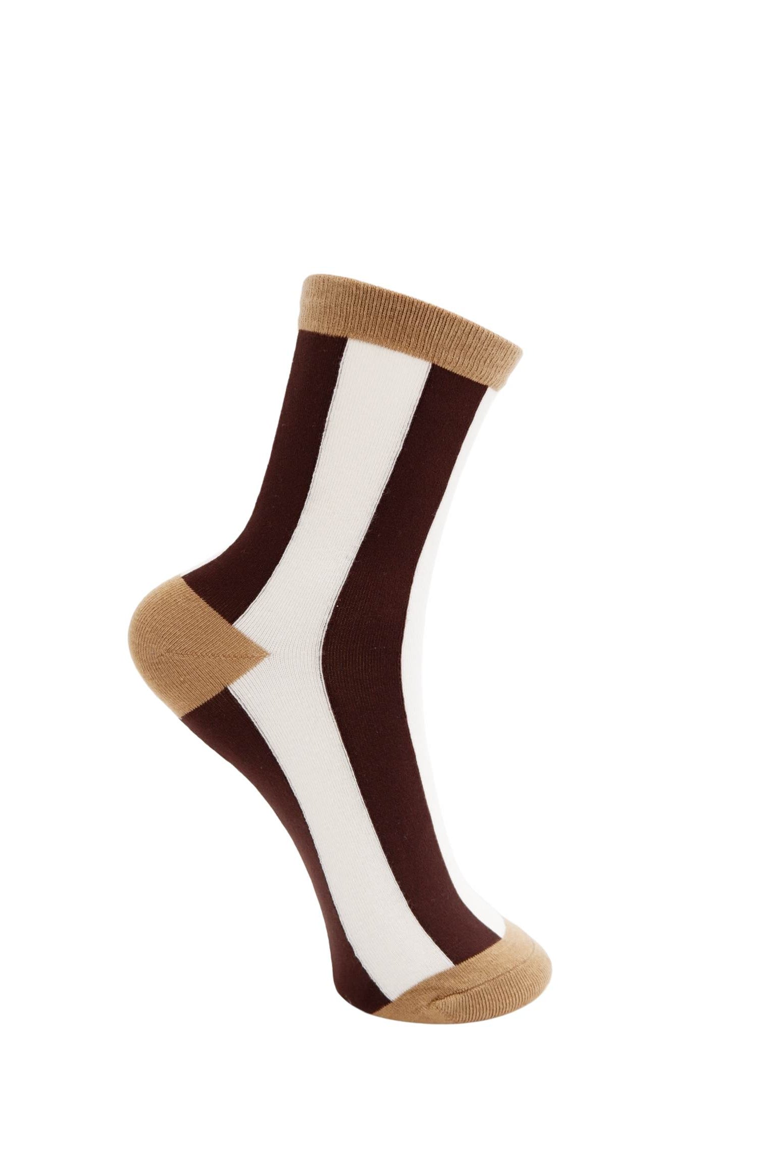 BCYESENIA Socke - Off White/Kaffee