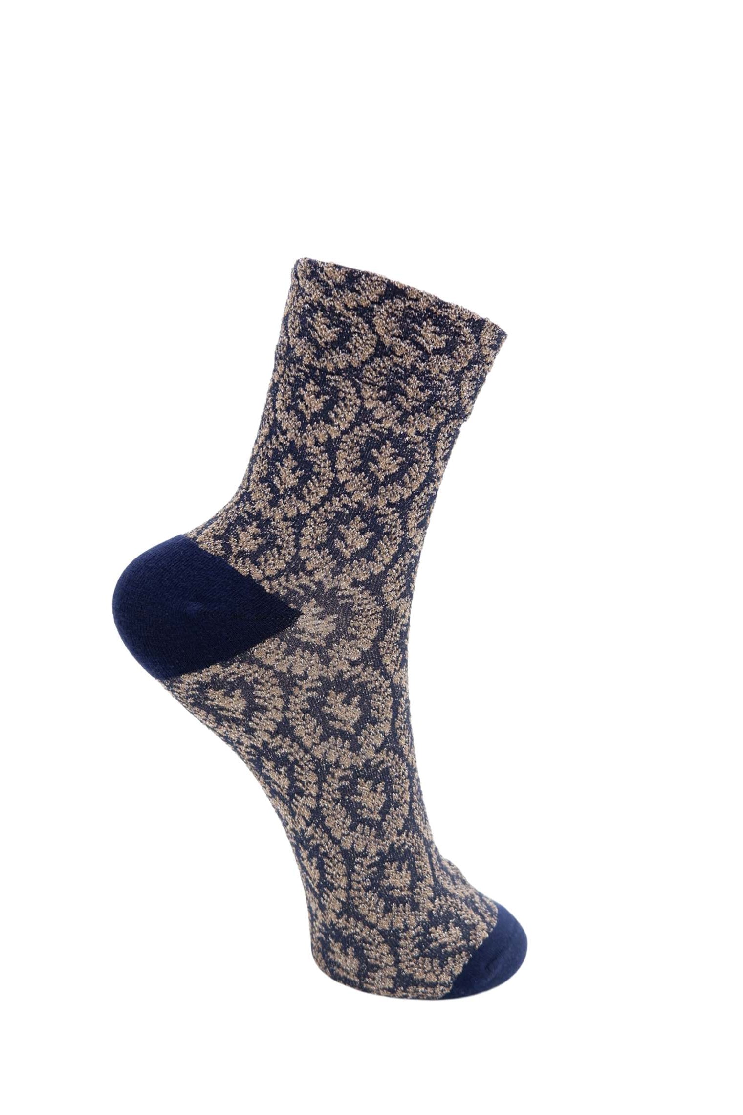 BCMILENA Lurexsocken - Marineblau