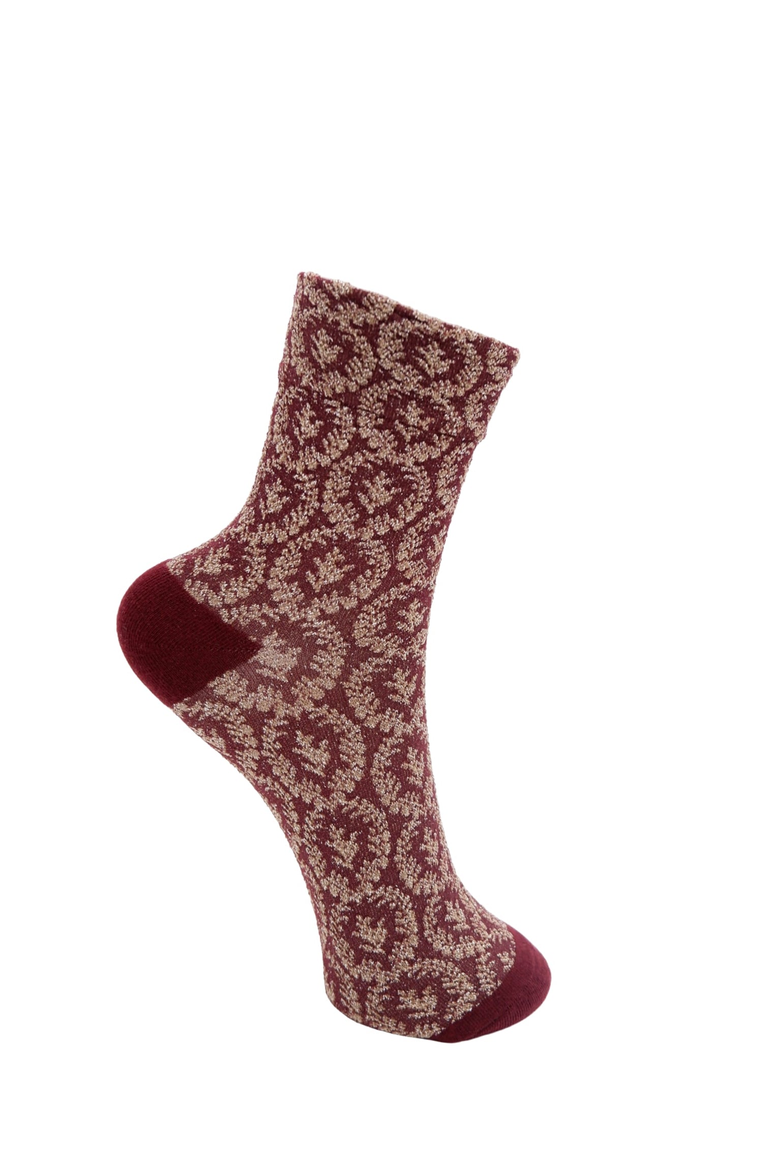 BCMILENA Lurexsocken - Weinrot