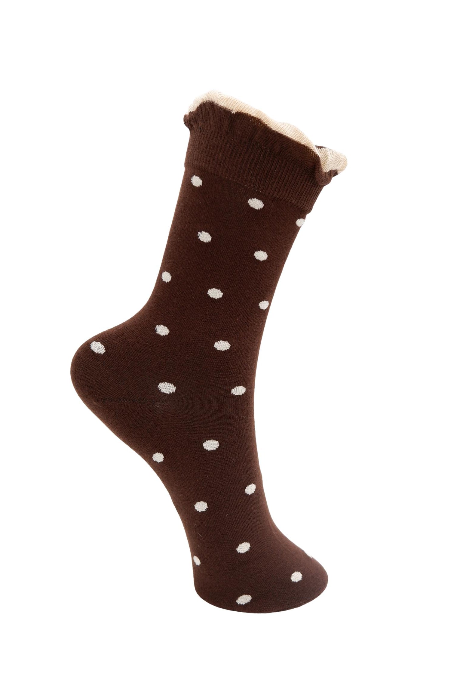BCLUMINA Socke - Kaffee mit Punkten