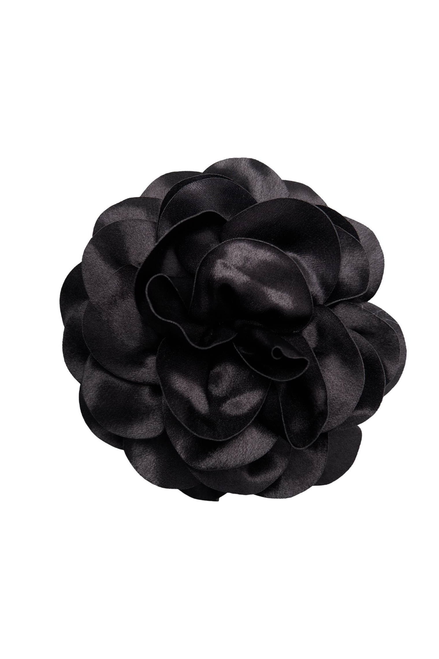 BCSAGE große Blume 2-in-1 Brosche - Schwarz