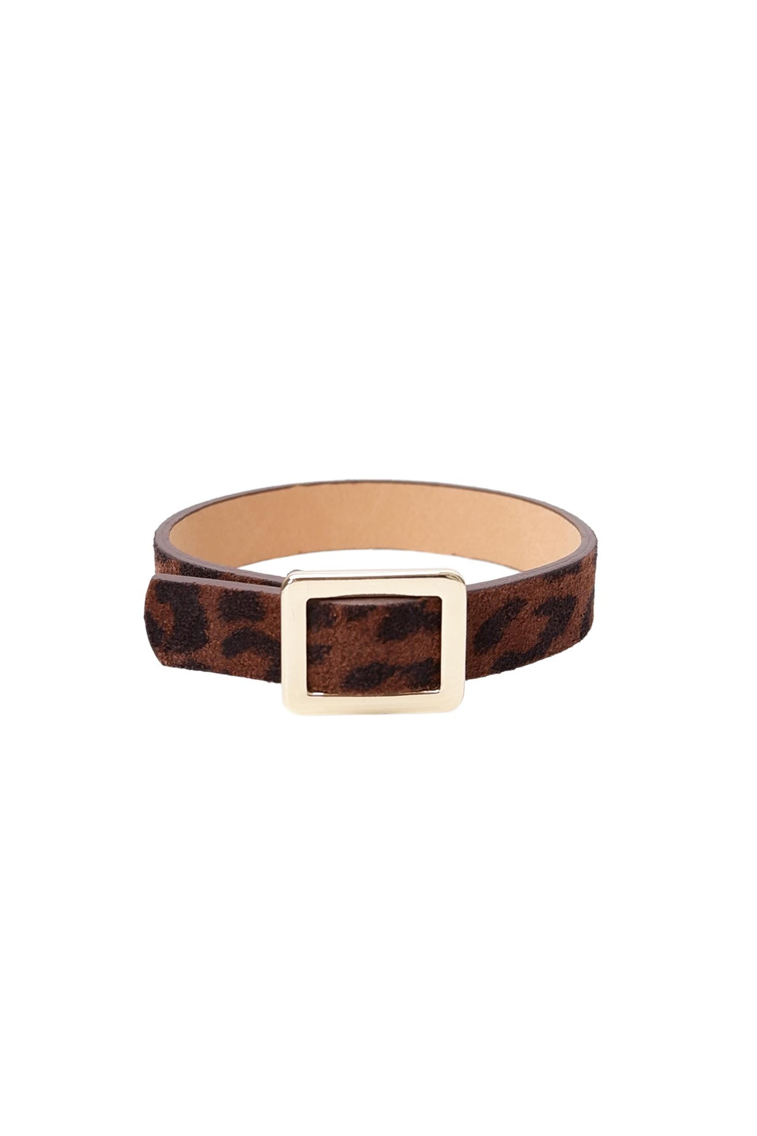 BCALTHEA Wildlederarmband - Mocca Leo