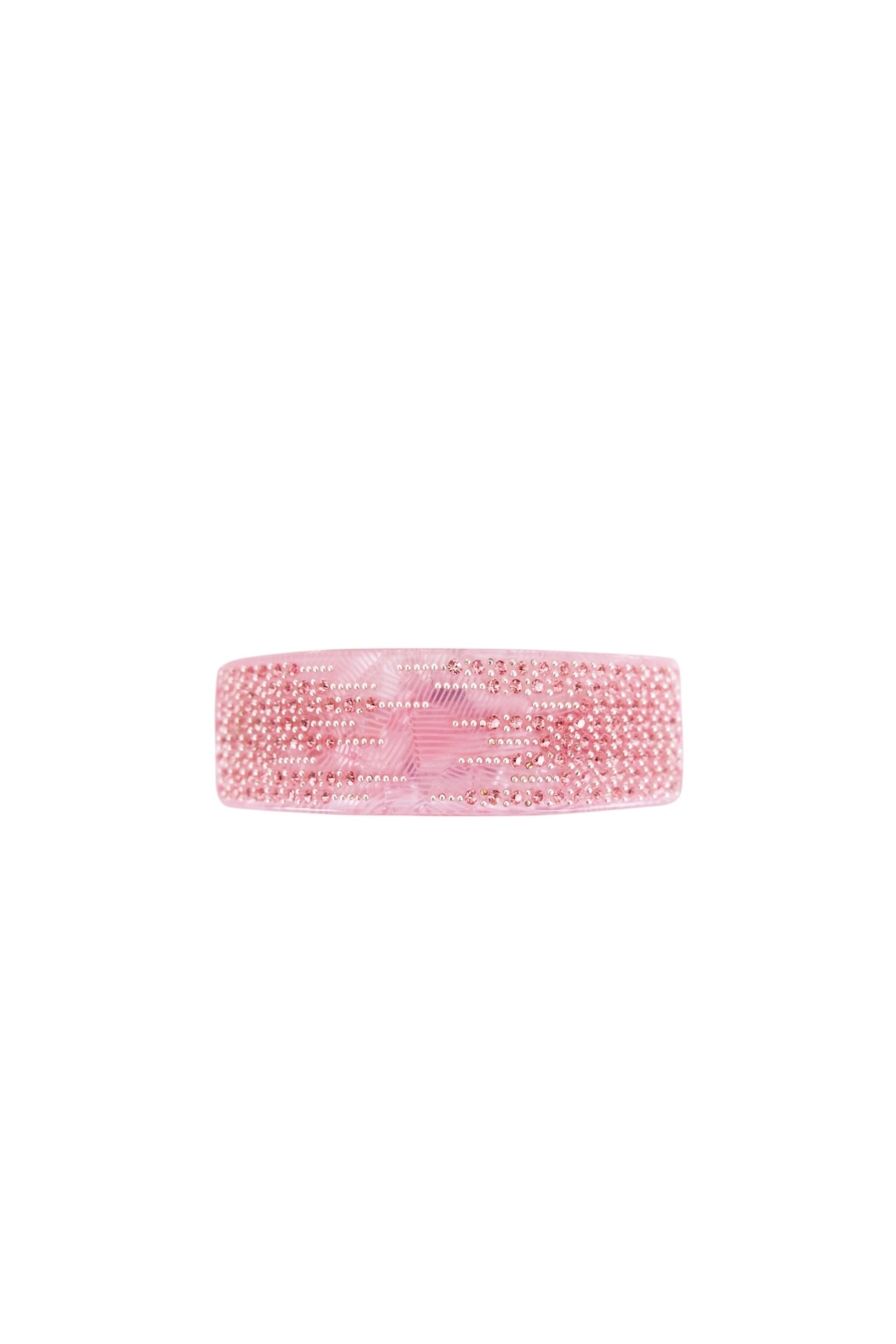 BCMINERVA rhinestone barette hair clip - Lt. Pink - Black Colour