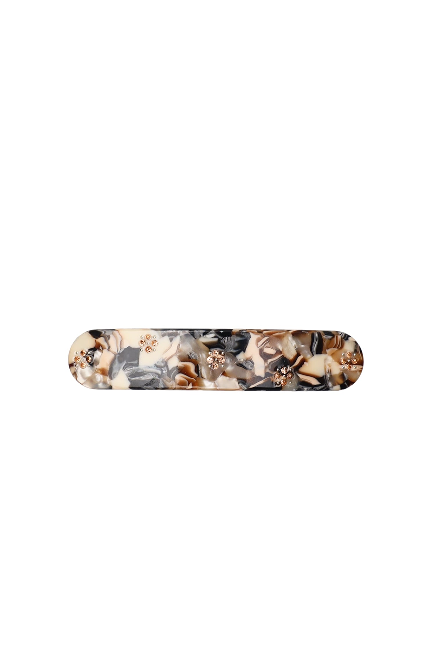 BCSASKIA rhinestone barette hair clip - Creme Multi - Black Colour