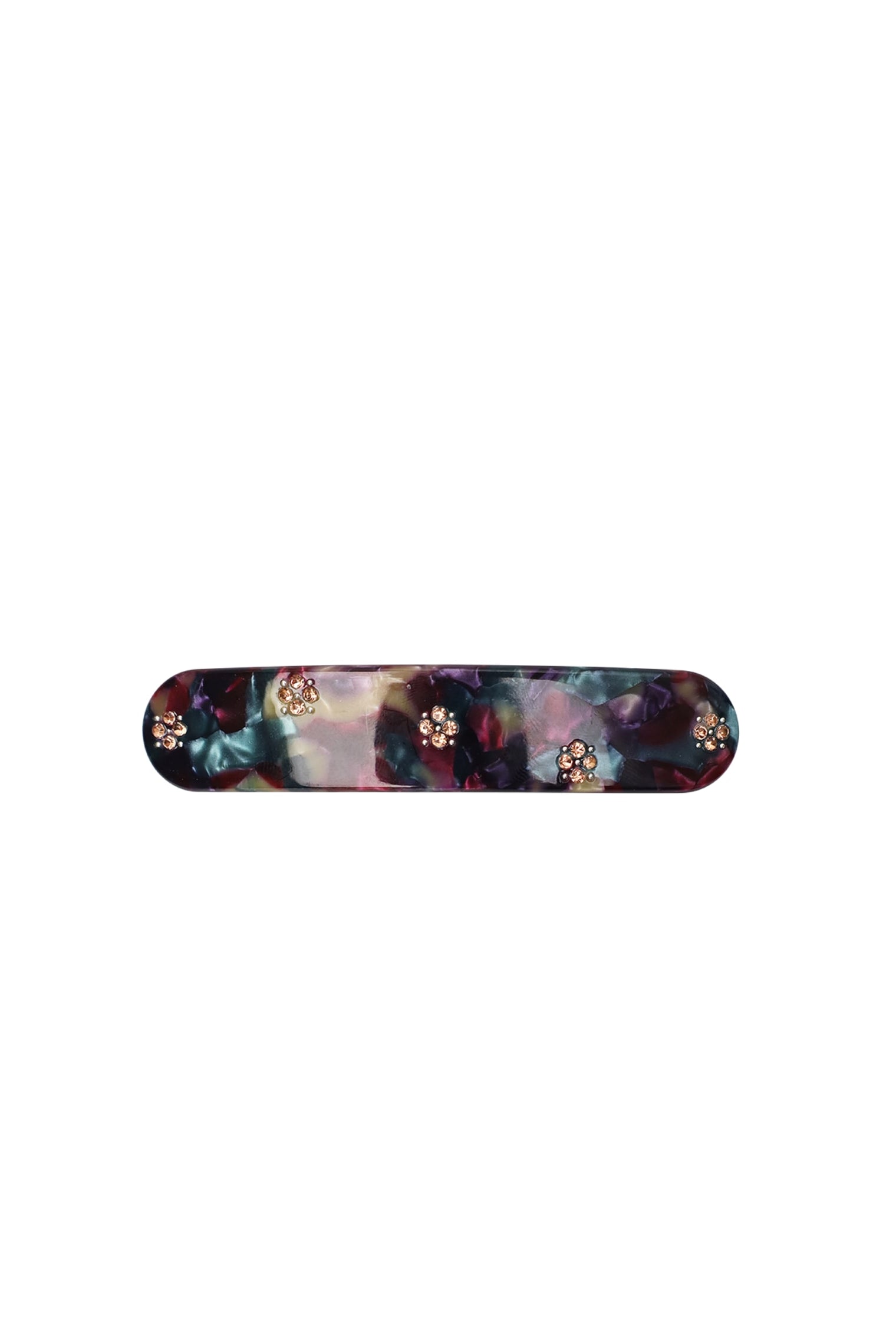 BCSASKIA rhinestone barette hair clip - Purple Multi - Black Colour