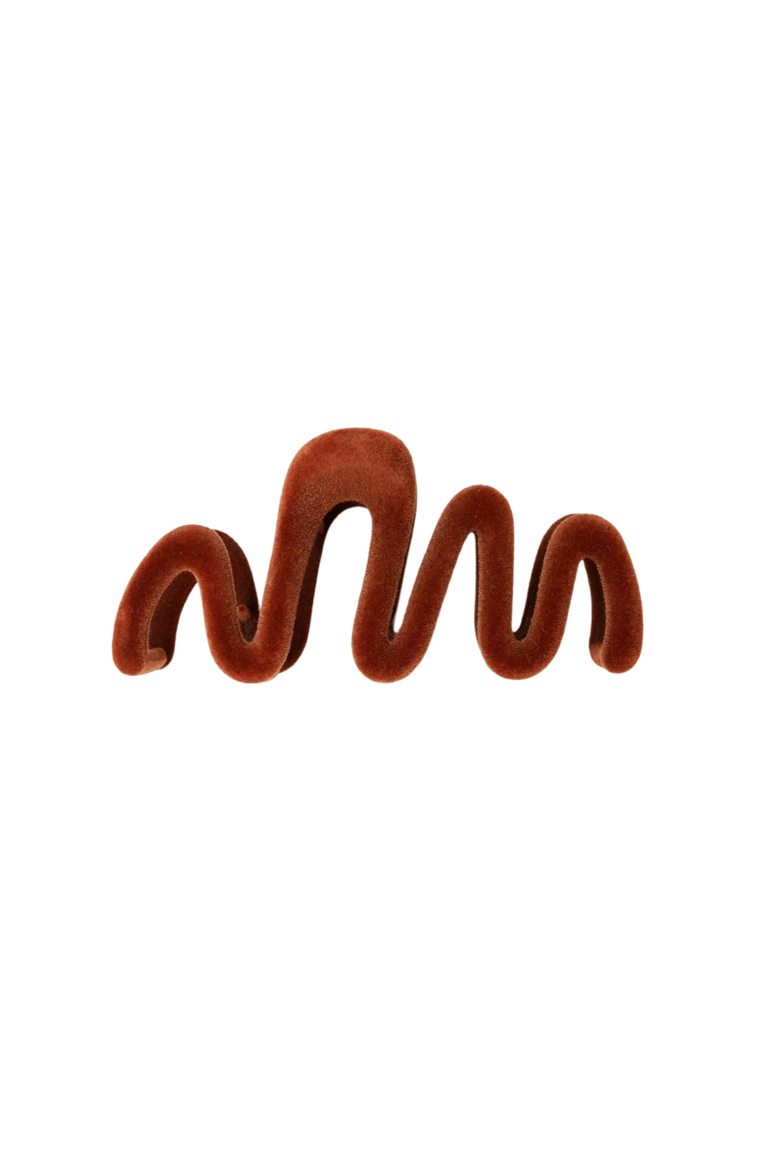 BCMAICKA velvet hair claw - Brown - Black Colour