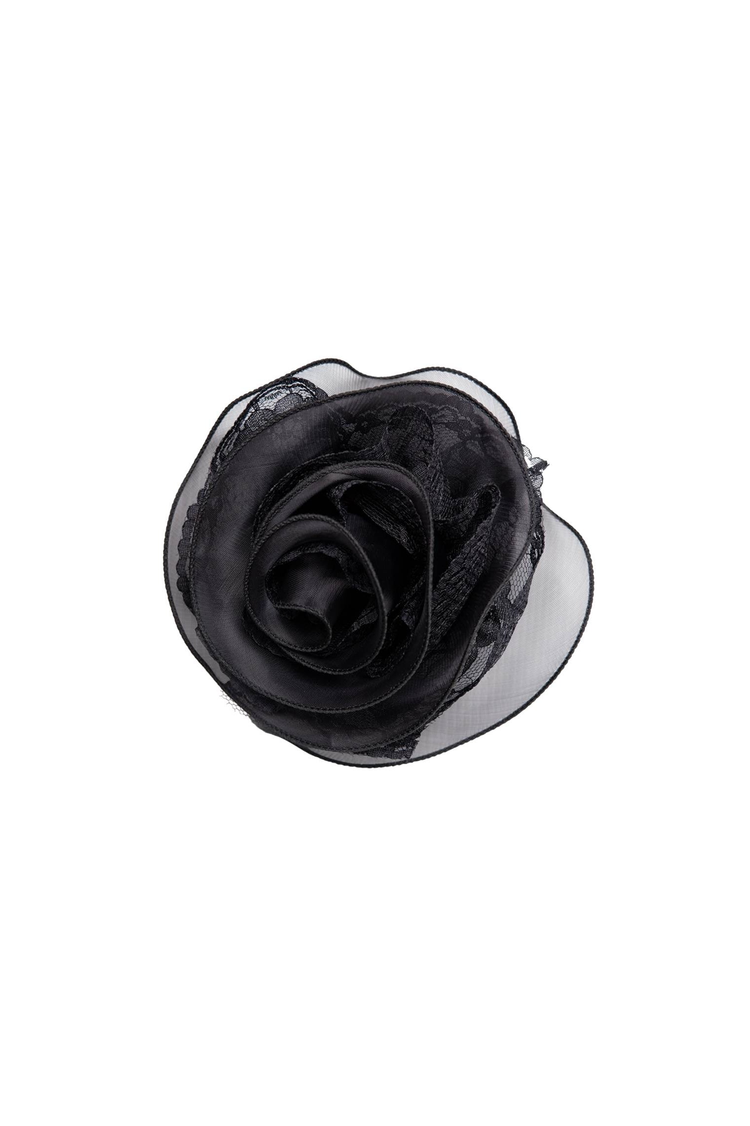 BCNIA Blumenbrosche - Schwarz