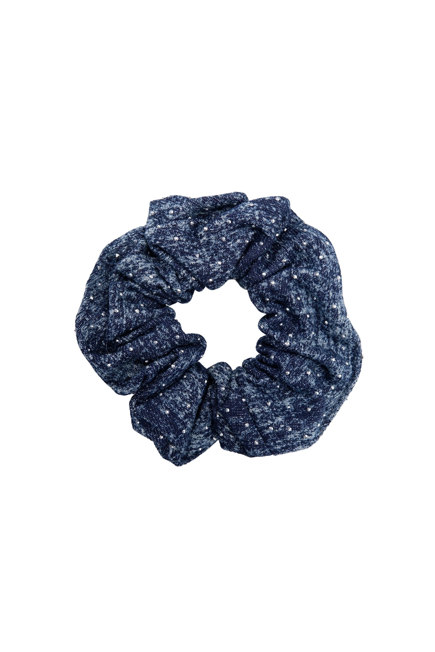 BCSIF Jeans-Haargummi mit Steinen – Dunkelblau