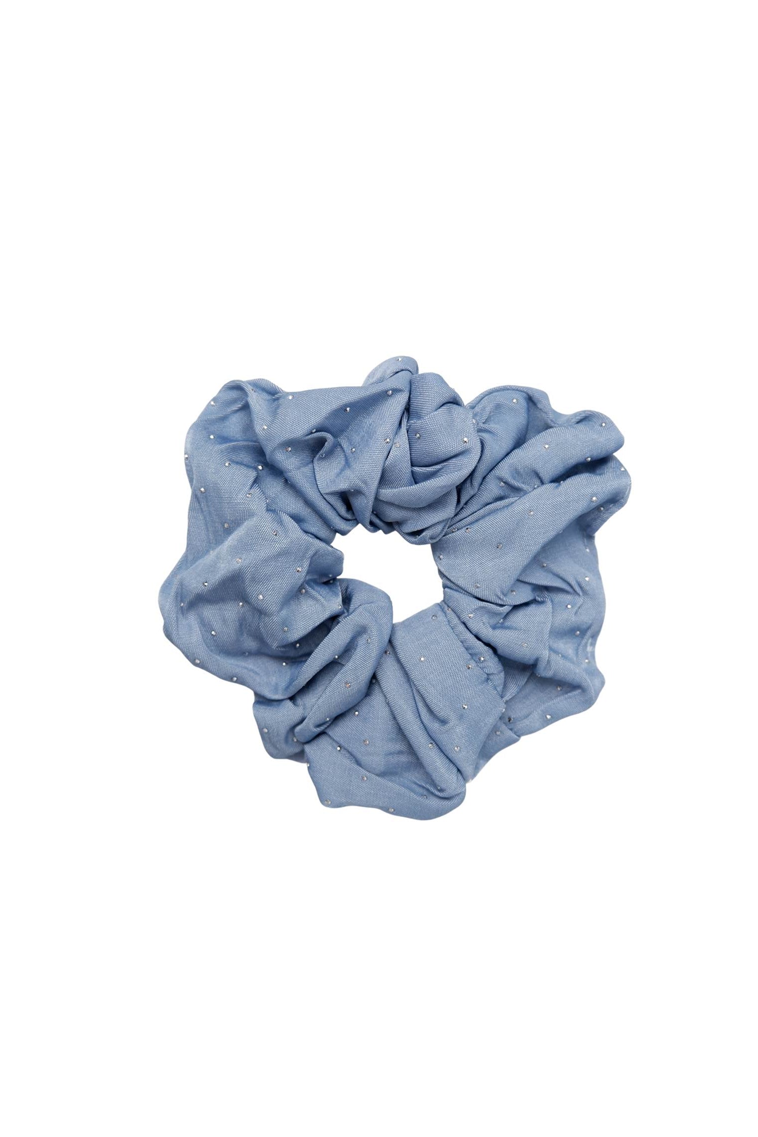 BCSERENA Jeans-Haargummi mit Steinen – Helles Jeansblau