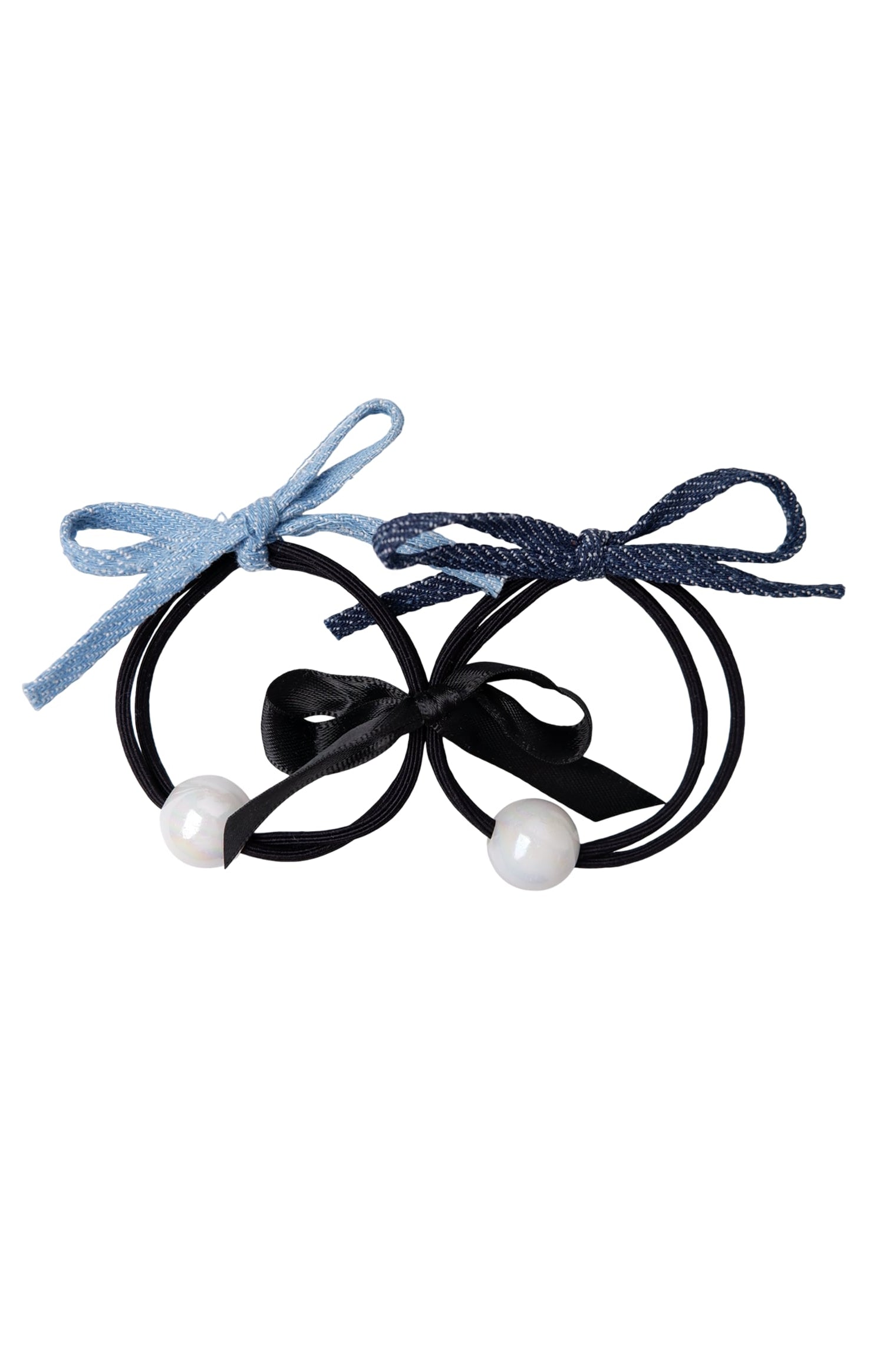 BCMIRJA Gummiband, 2er Set - Schwarz m. Jeansblau