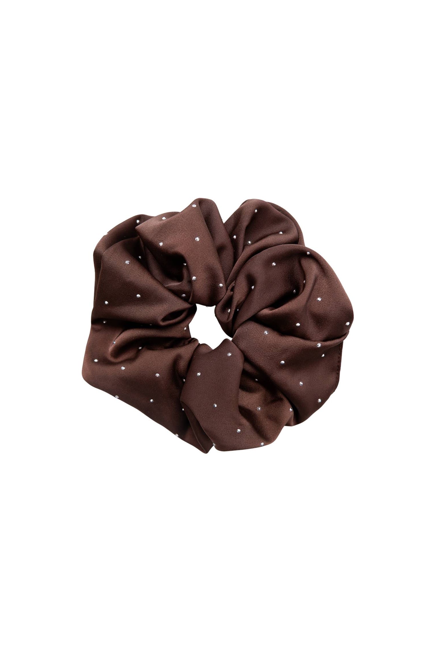 BCTAMARA Scrunchie mit Steinen - Kaffee