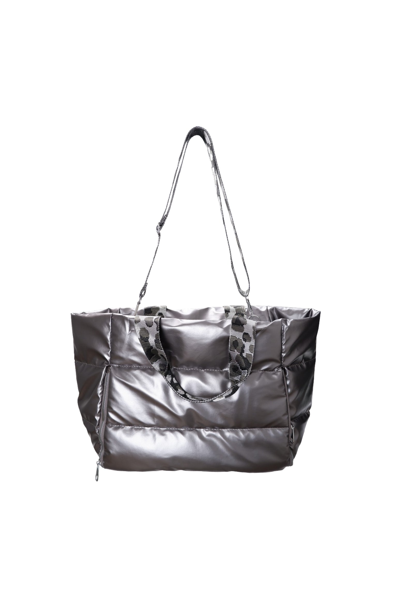 BCNICKY quilted shopper bag - Gun Metal - Black Colour