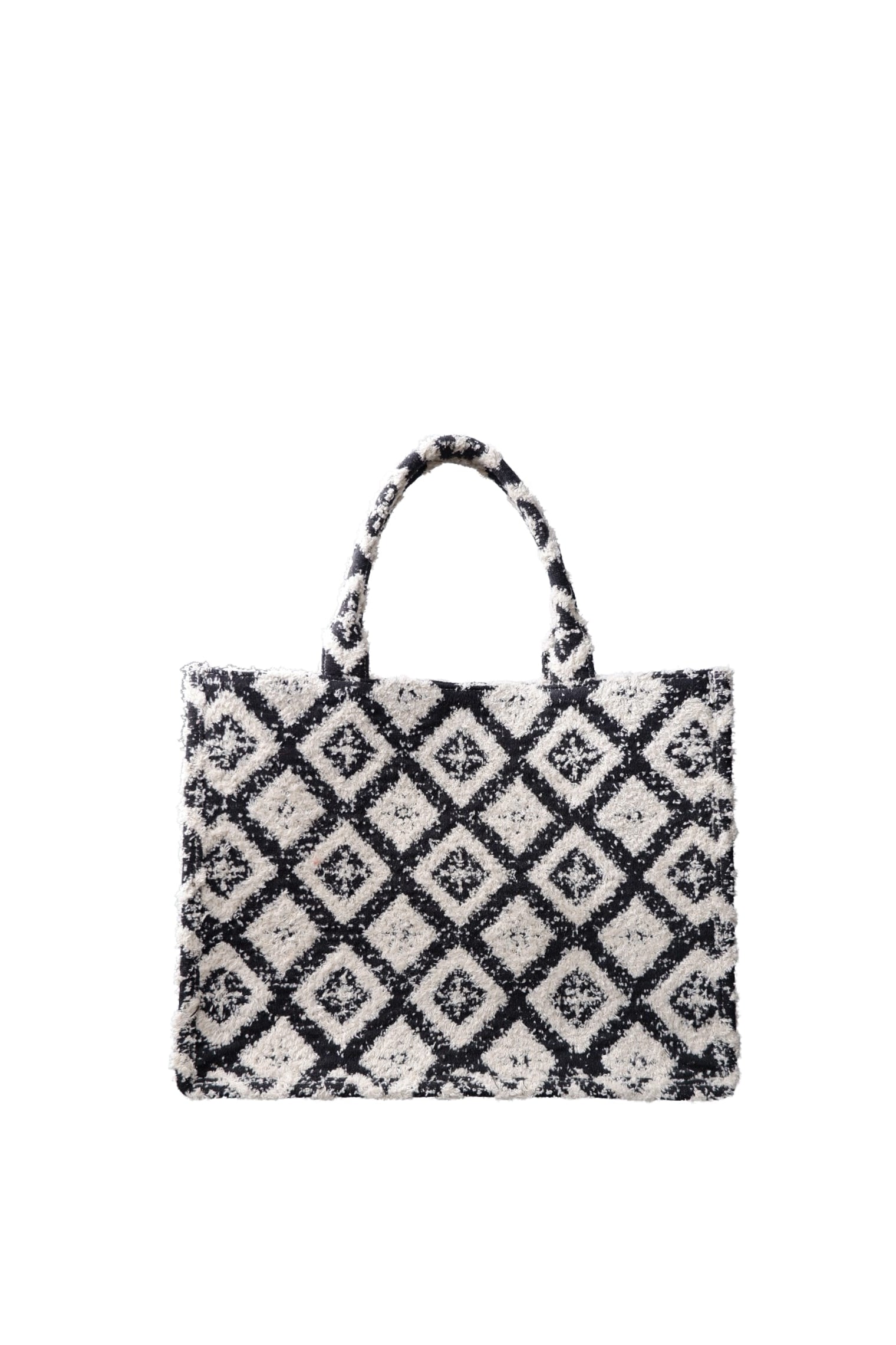 BCDEX Bouclé-Tasche – Argyle-Schwarz