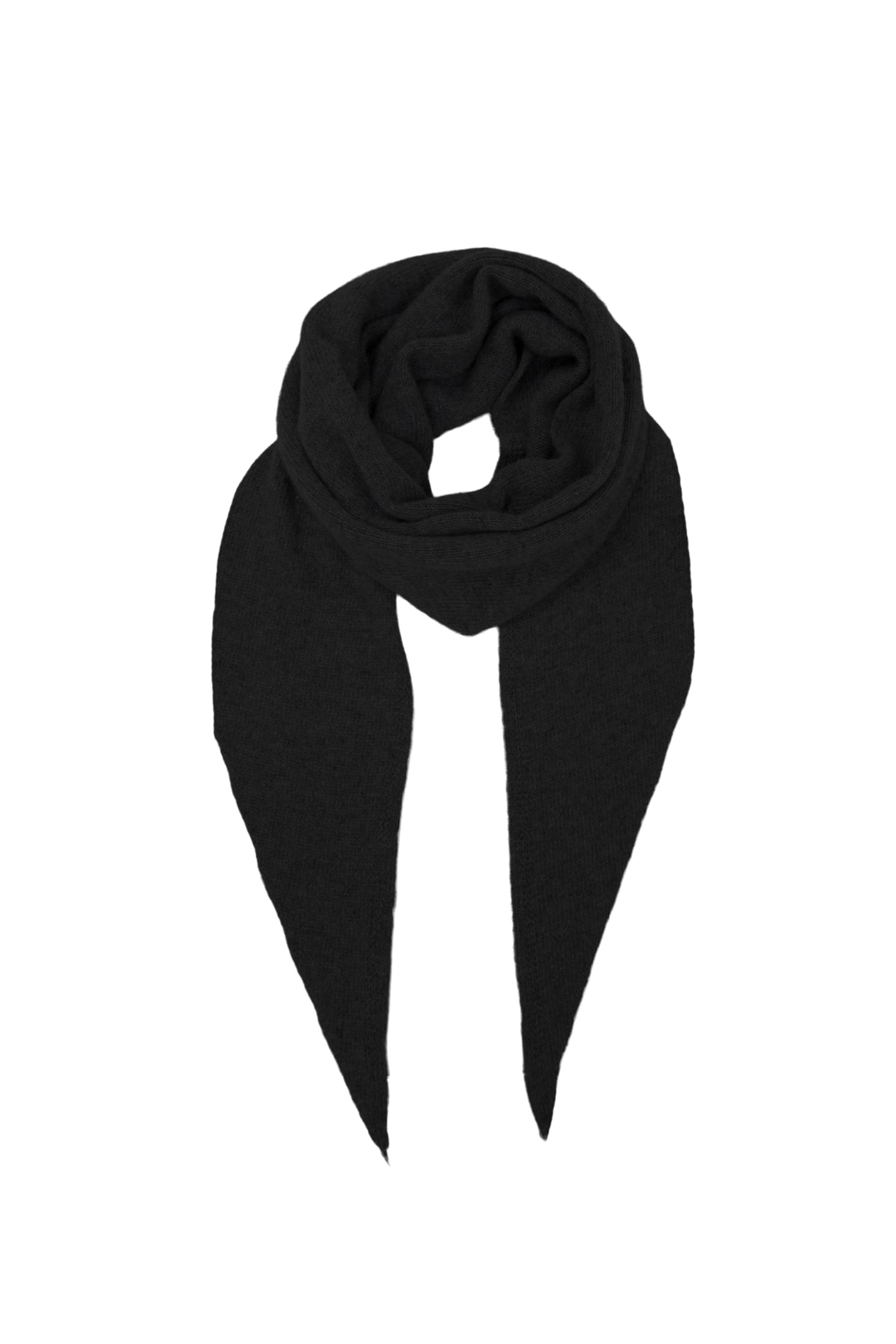 BCTRIANGLE medium knitted scarf - Black - Black Colour
