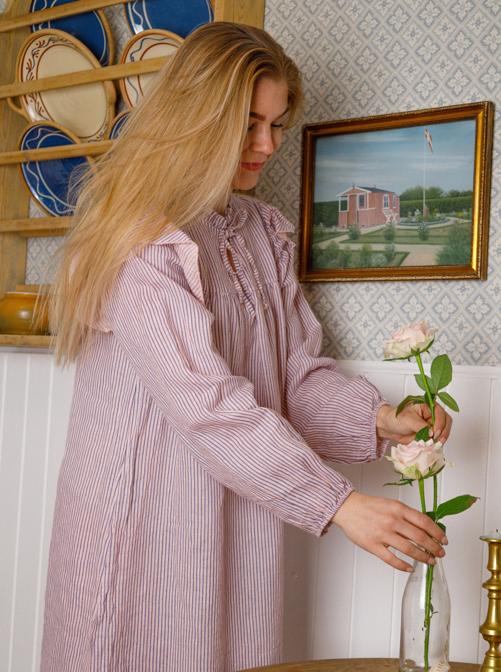 BCMELINA frill dress - Calypso Rose - Black Colour