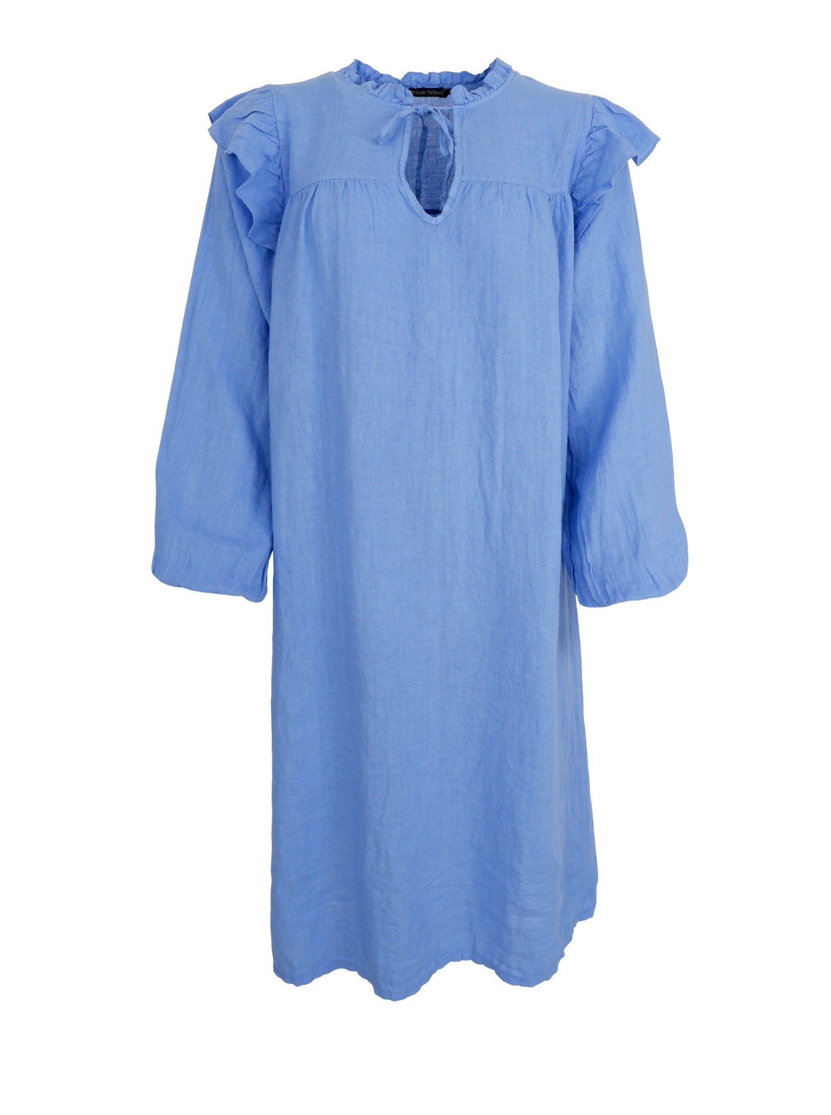 BCMELINA frill dress - Sky Blue - Black Colour