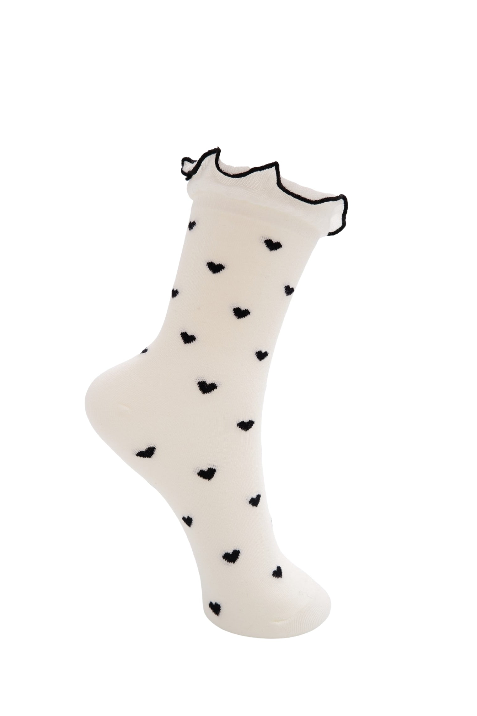 BCNERISSA sock - Off White - Black Colour
