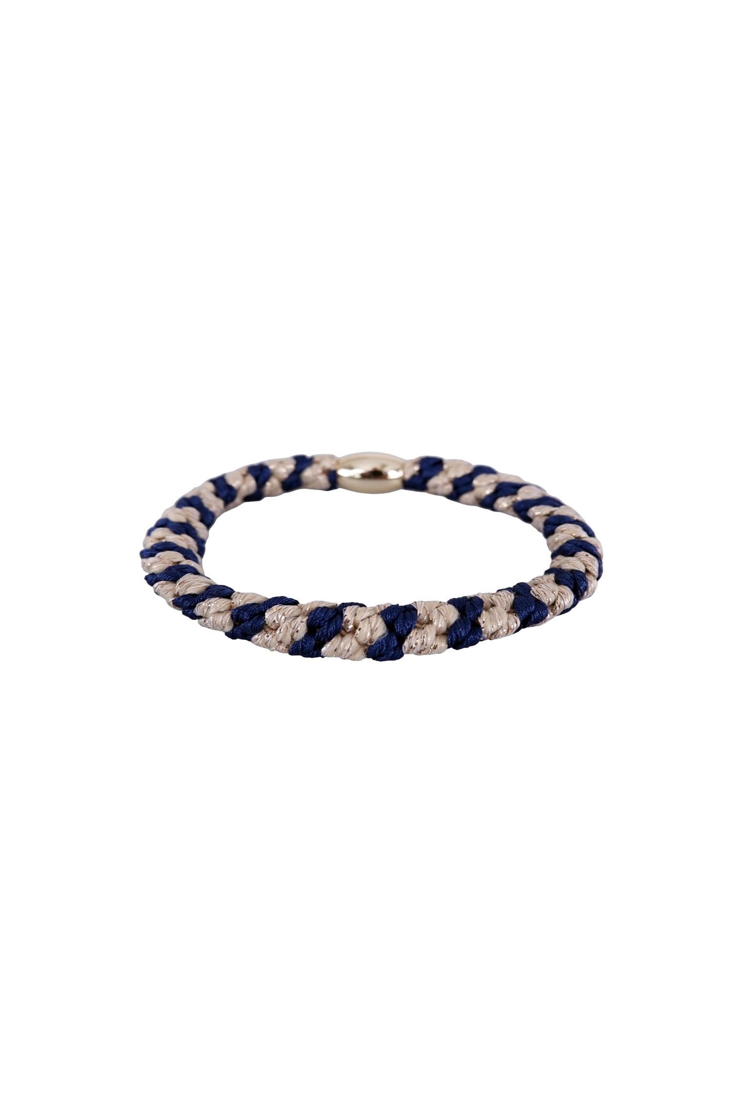 BCKALLY gold coloured bead elastic - Navy Gold Coloured - Black Colour