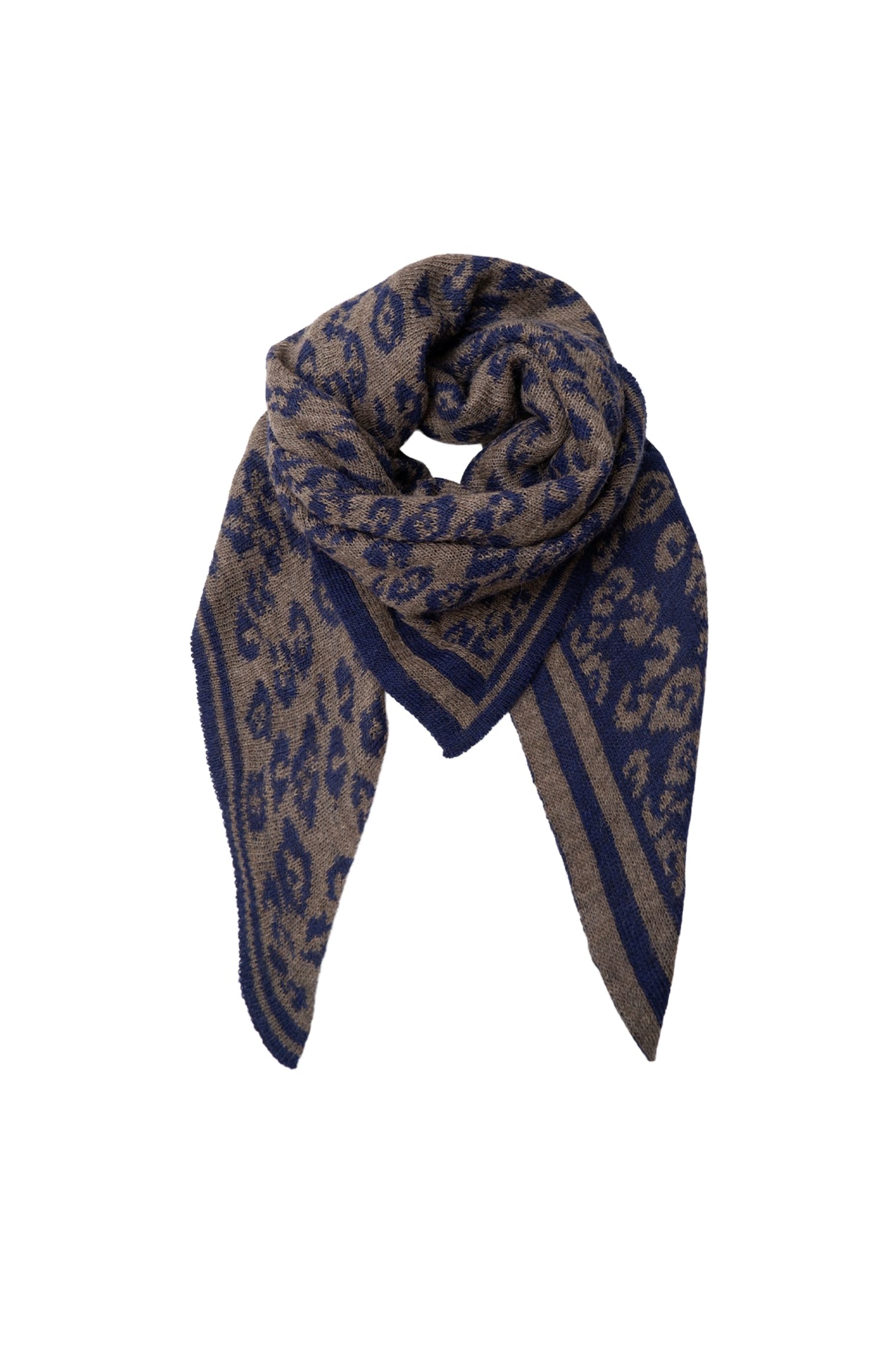 BCBEX leo scarf - Taupe/Navy - Black Colour