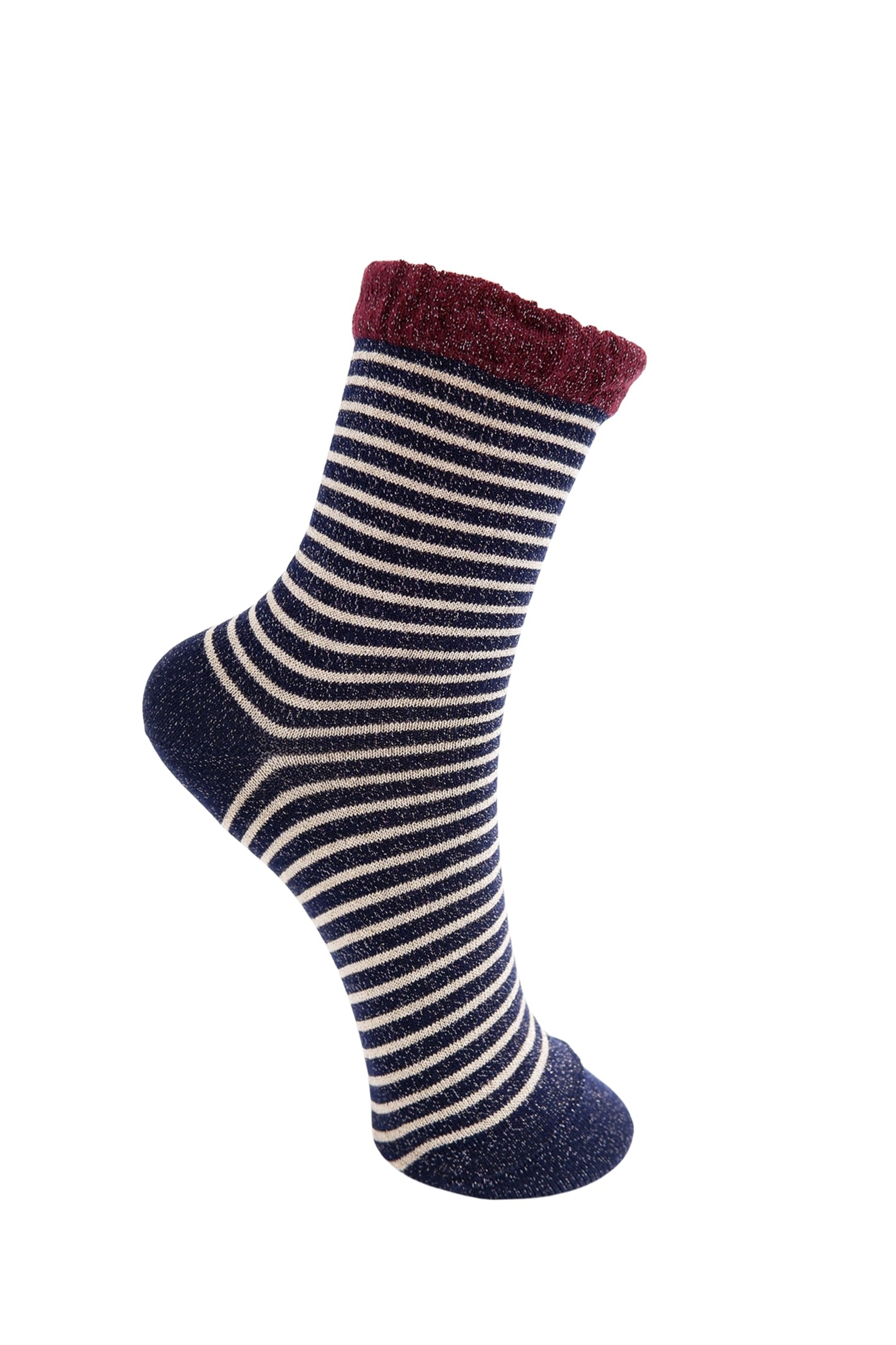 BCFLASH stripe sock - Navy - Black Colour