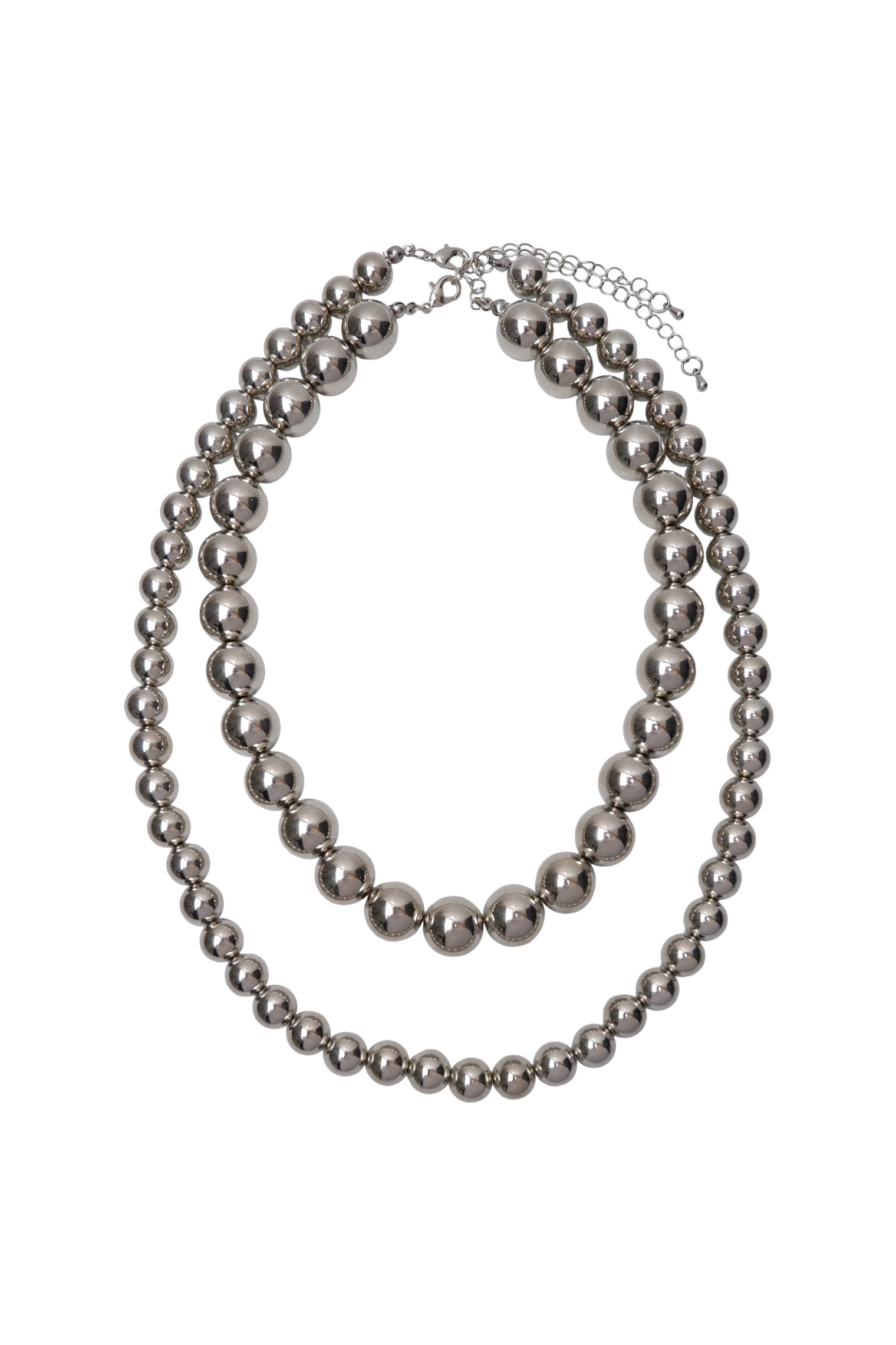 BCLINA 2-in-1 necklace - Silver Coloured - Black Colour
