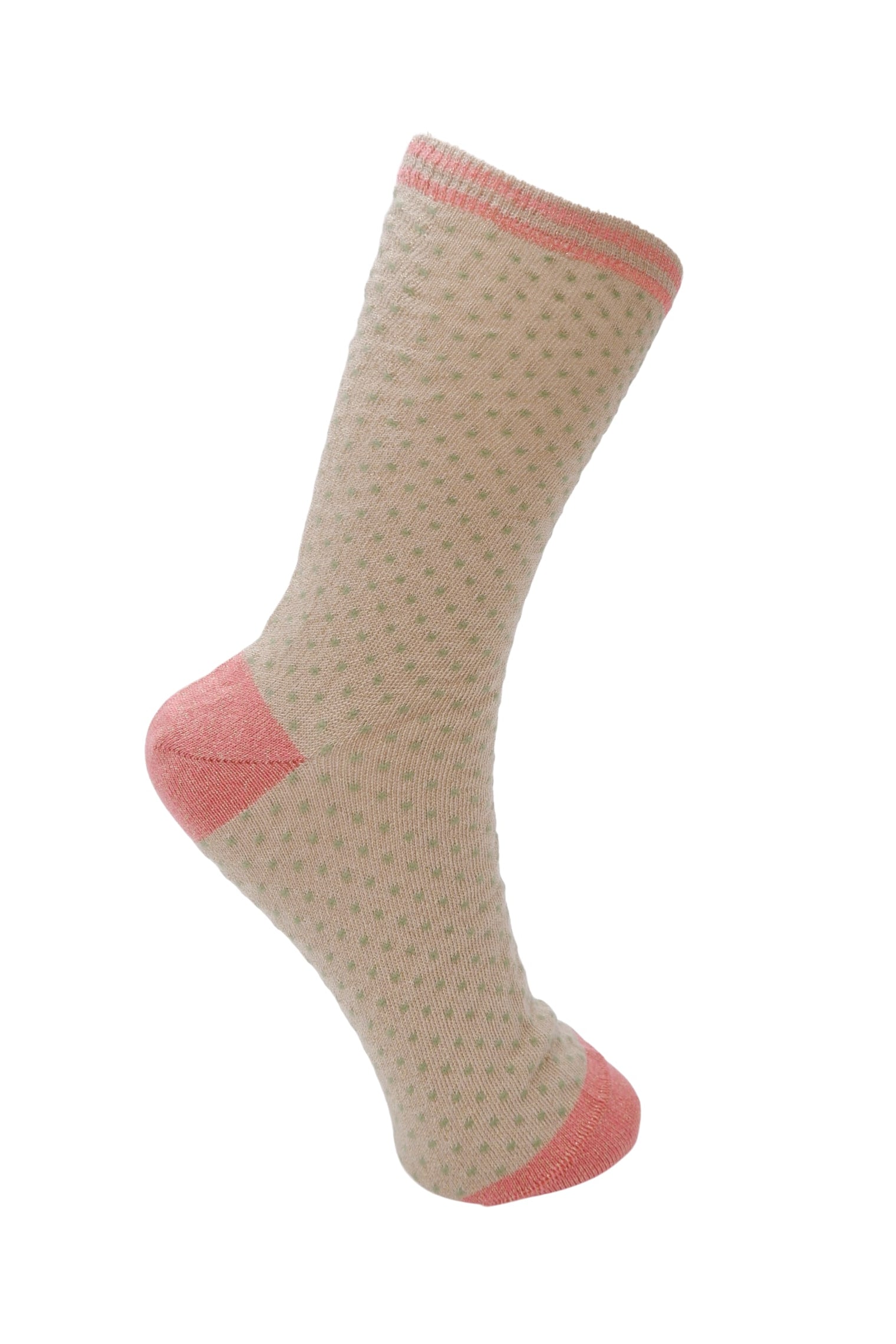 BCLolly dot sock - Gold Coloured - Black Colour