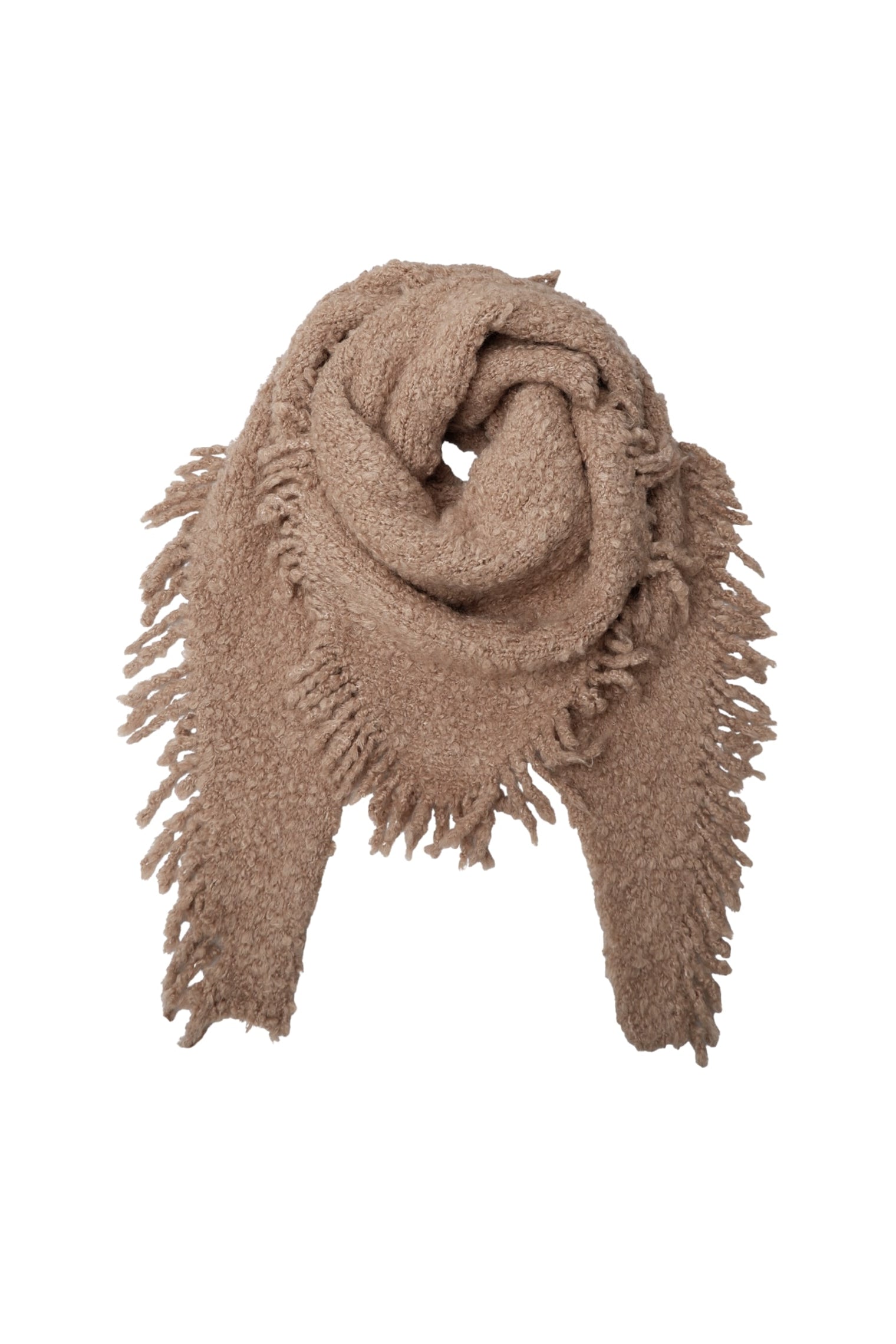 BCZINNIA winter scarf - Latte - Black Colour