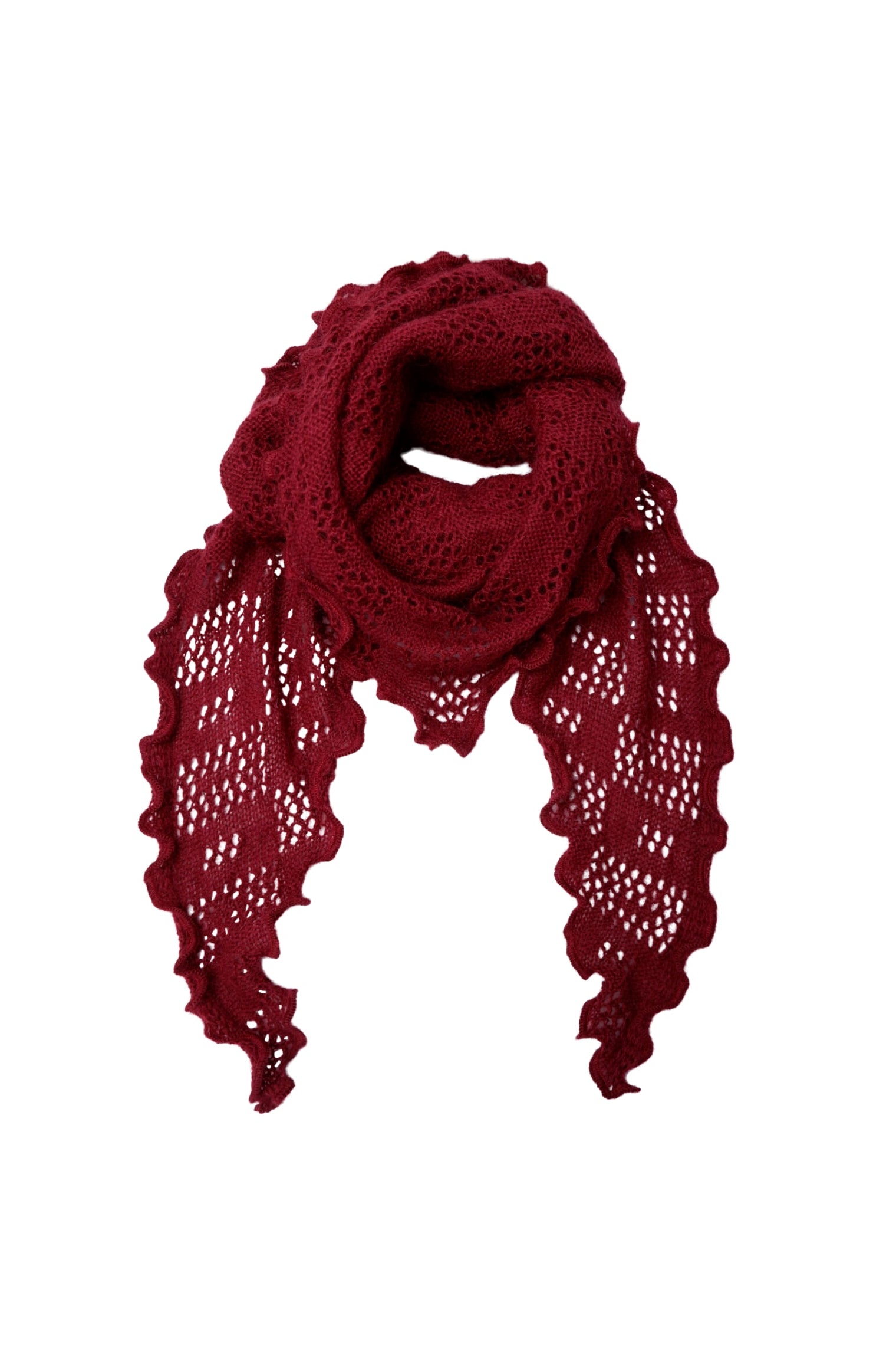 BCCAMILLE winter scarf - Wine - Black Colour