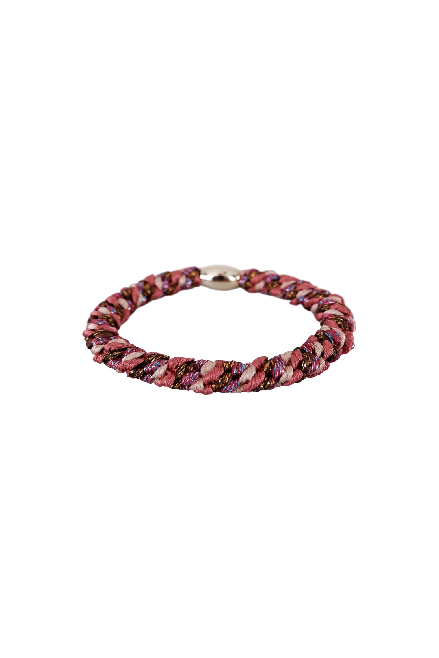 BCKALLY gold coloured bead elastic - Red Mix - Black Colour
