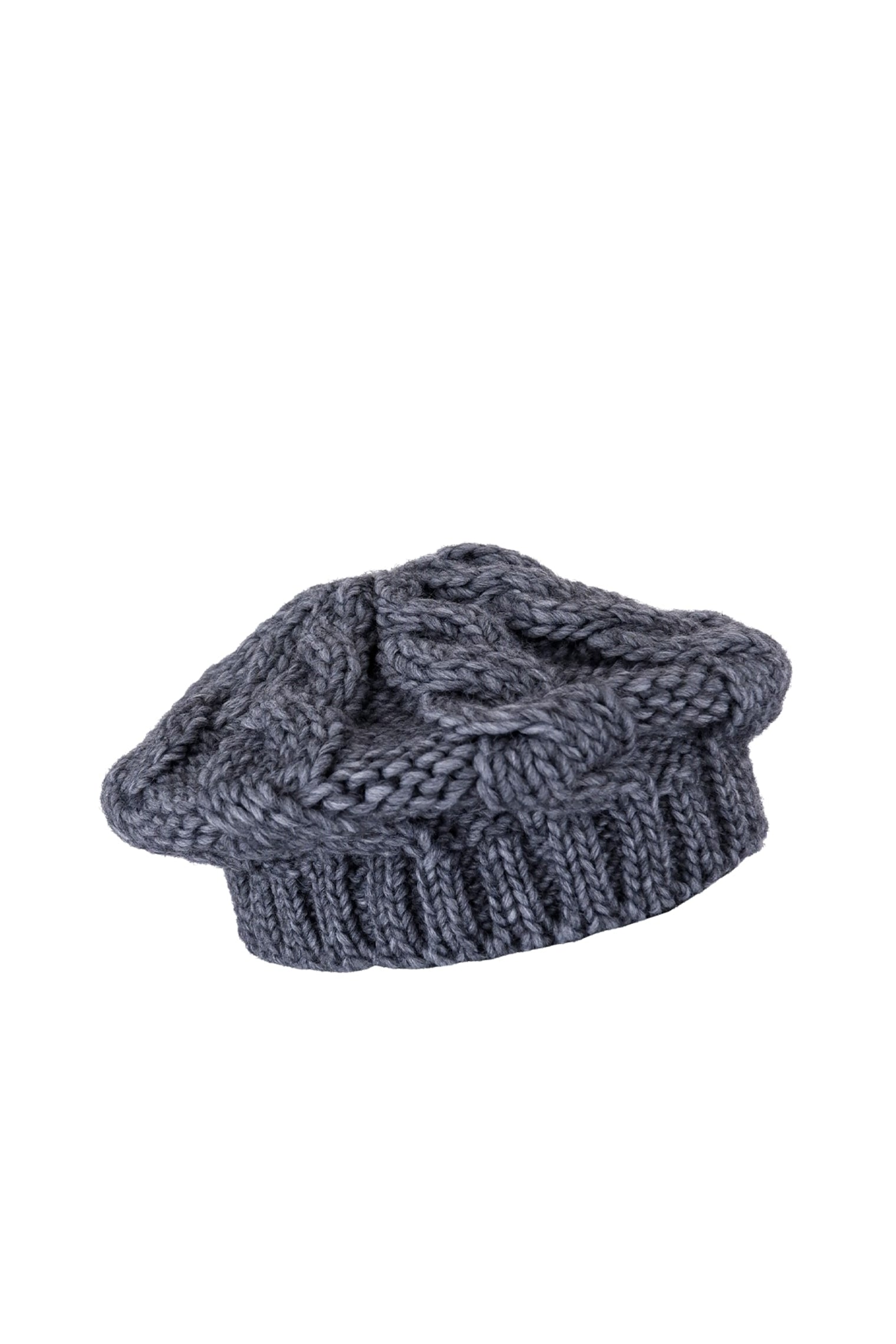 BCBERNADETTE knitted baret hat - Grey - Black Colour