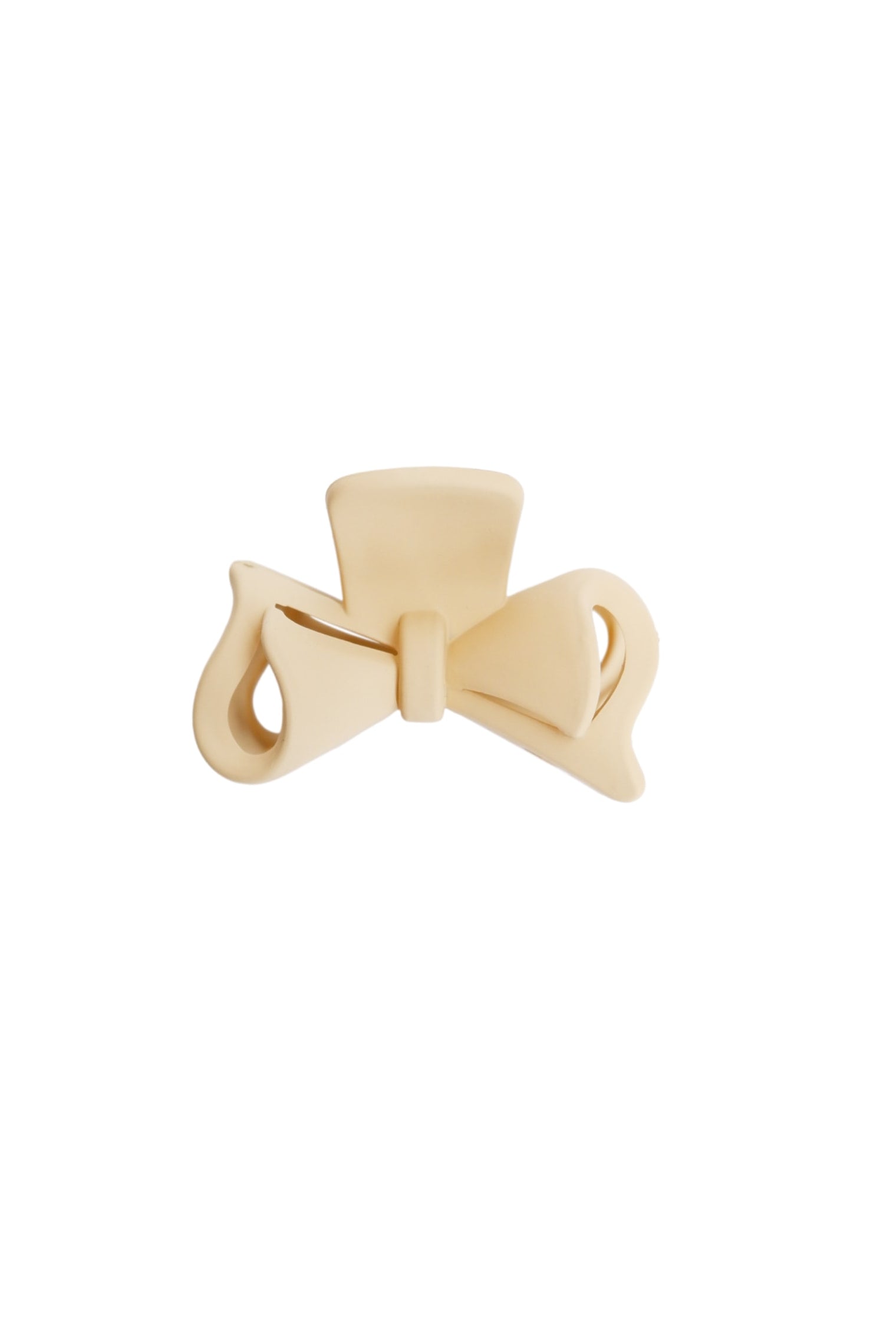 BCCATRINA bow small matt hair claw - Sand - Black Colour