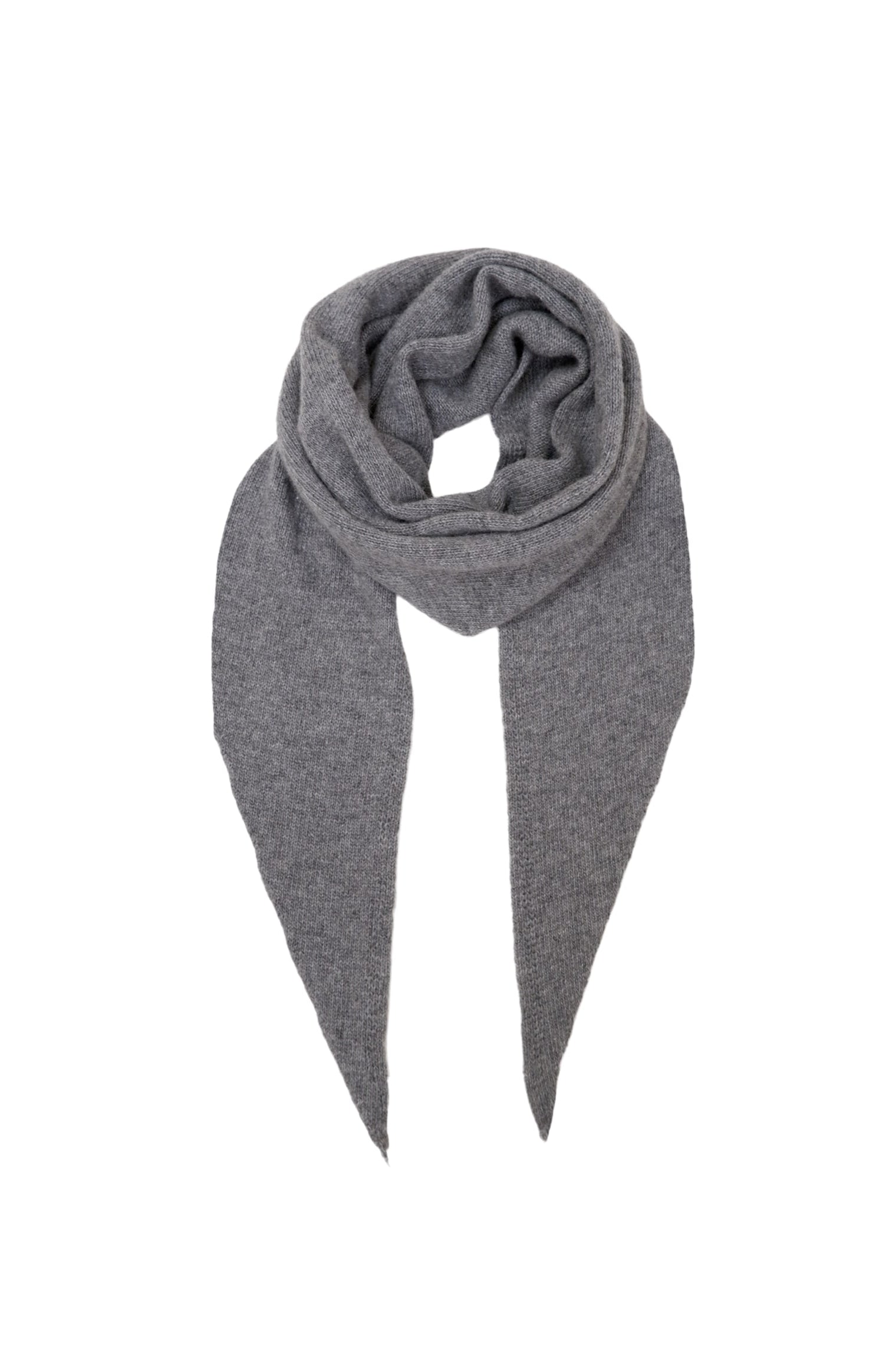BCTRIANGLE medium knitted scarf - Grey - Black Colour
