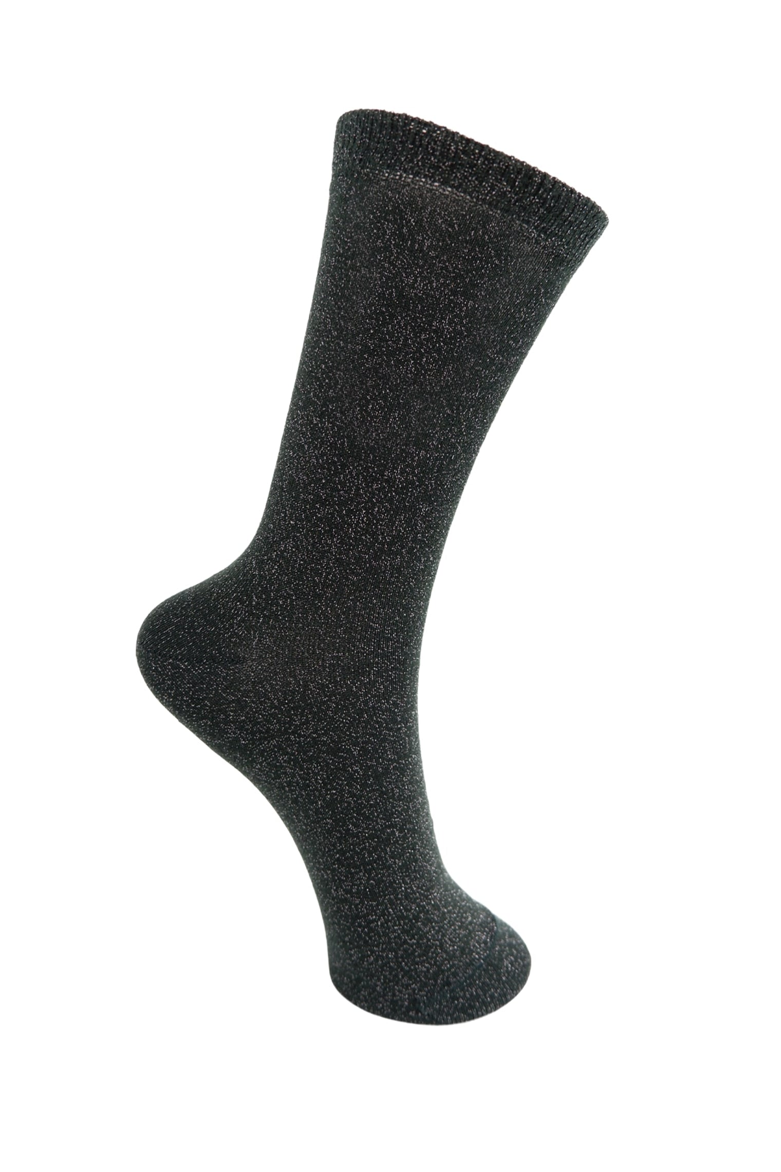 BCLurex sock - Dk. Grey Melange - Black Colour
