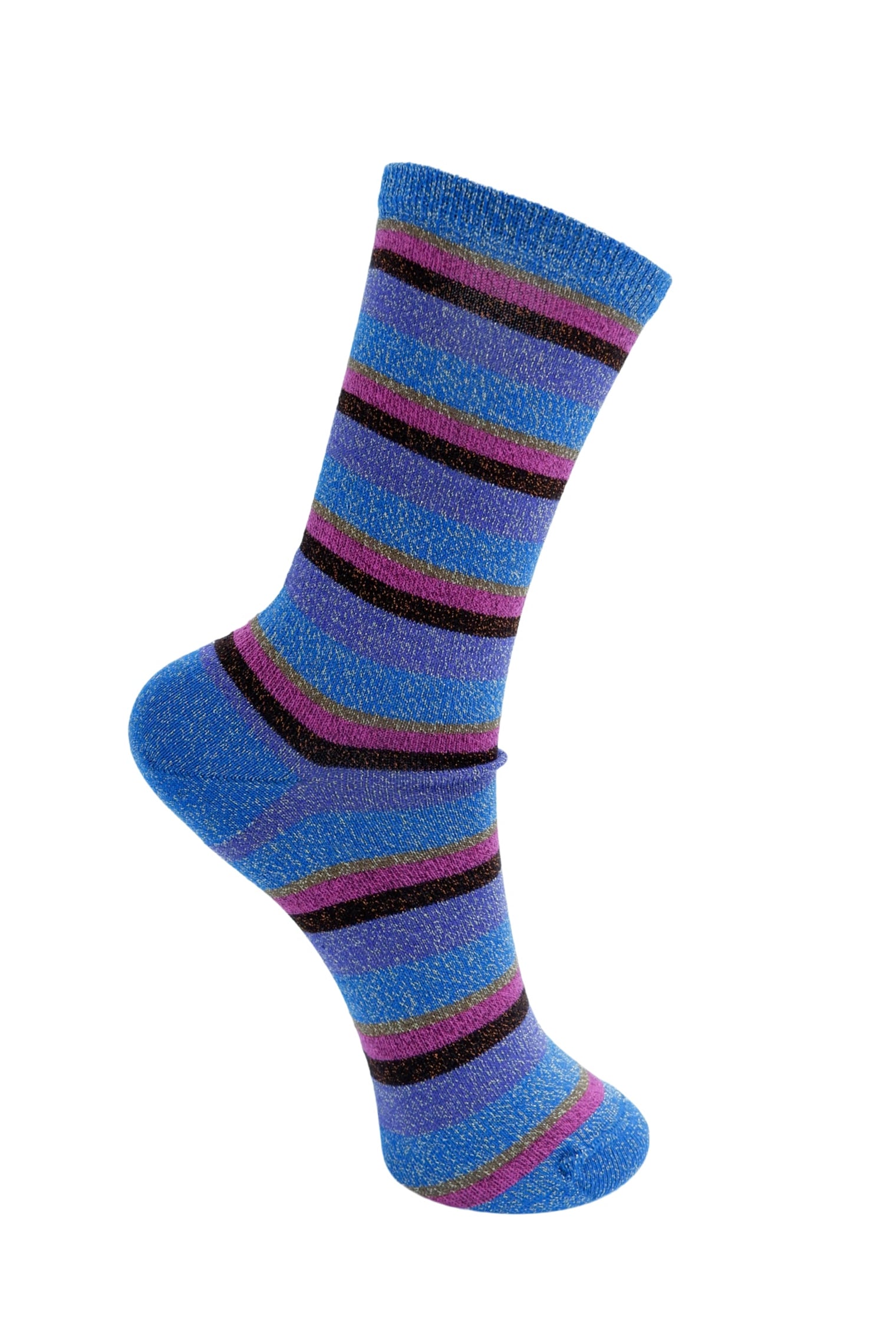 BCBRANDI striped sock - Blue Multi - Black Colour