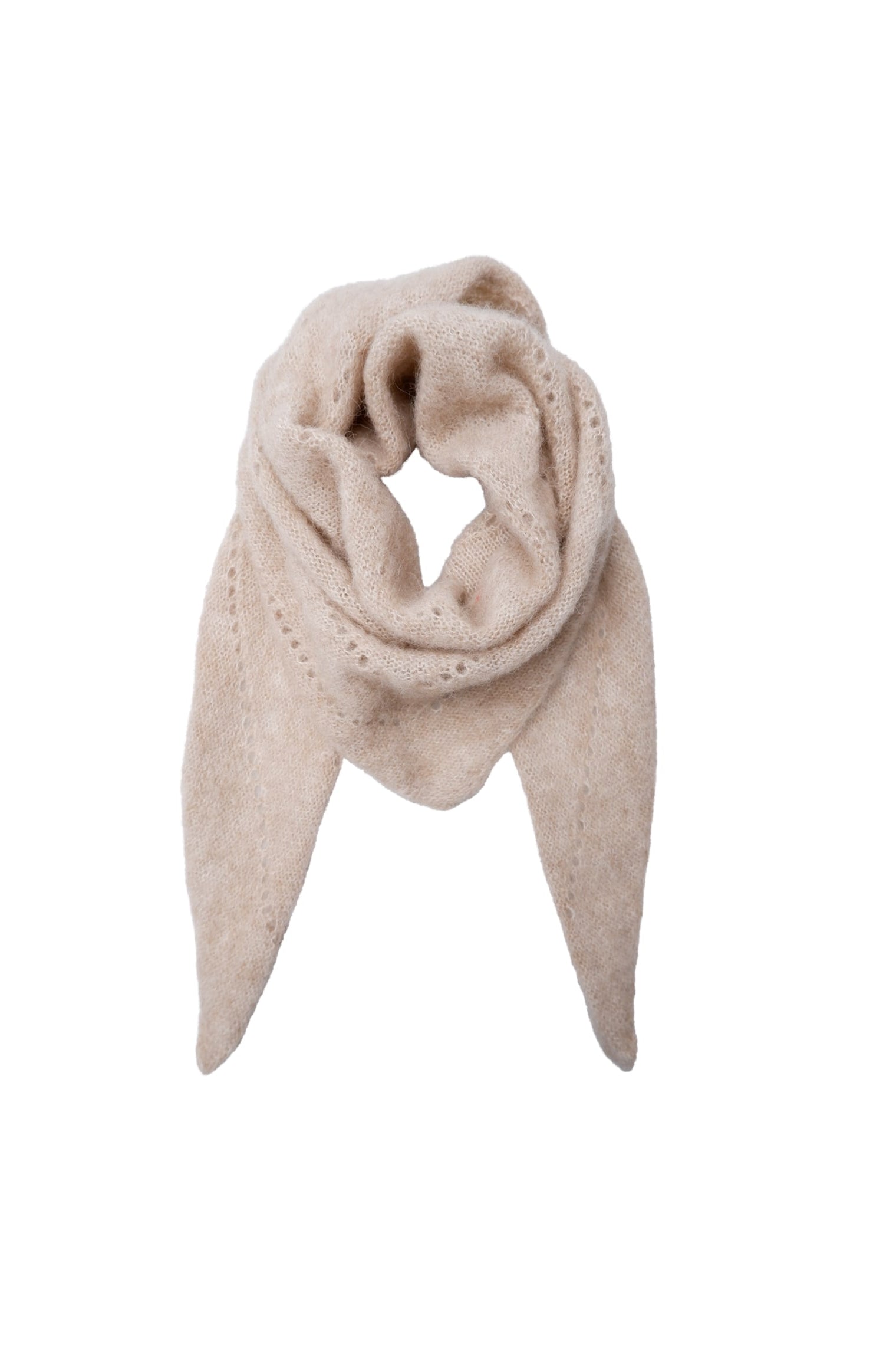 BCDELL knitted mini scarf - Natural - Black Colour