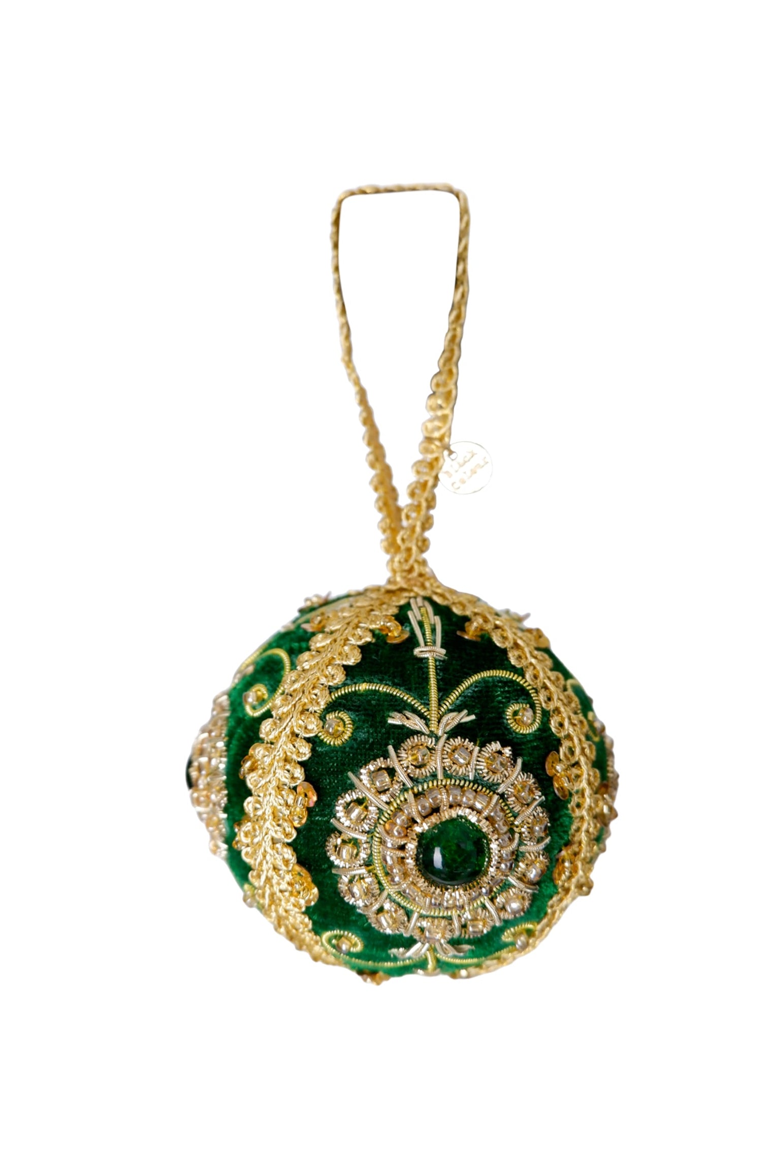 BCVELVET ball christmas ornament - Green - Black Colour