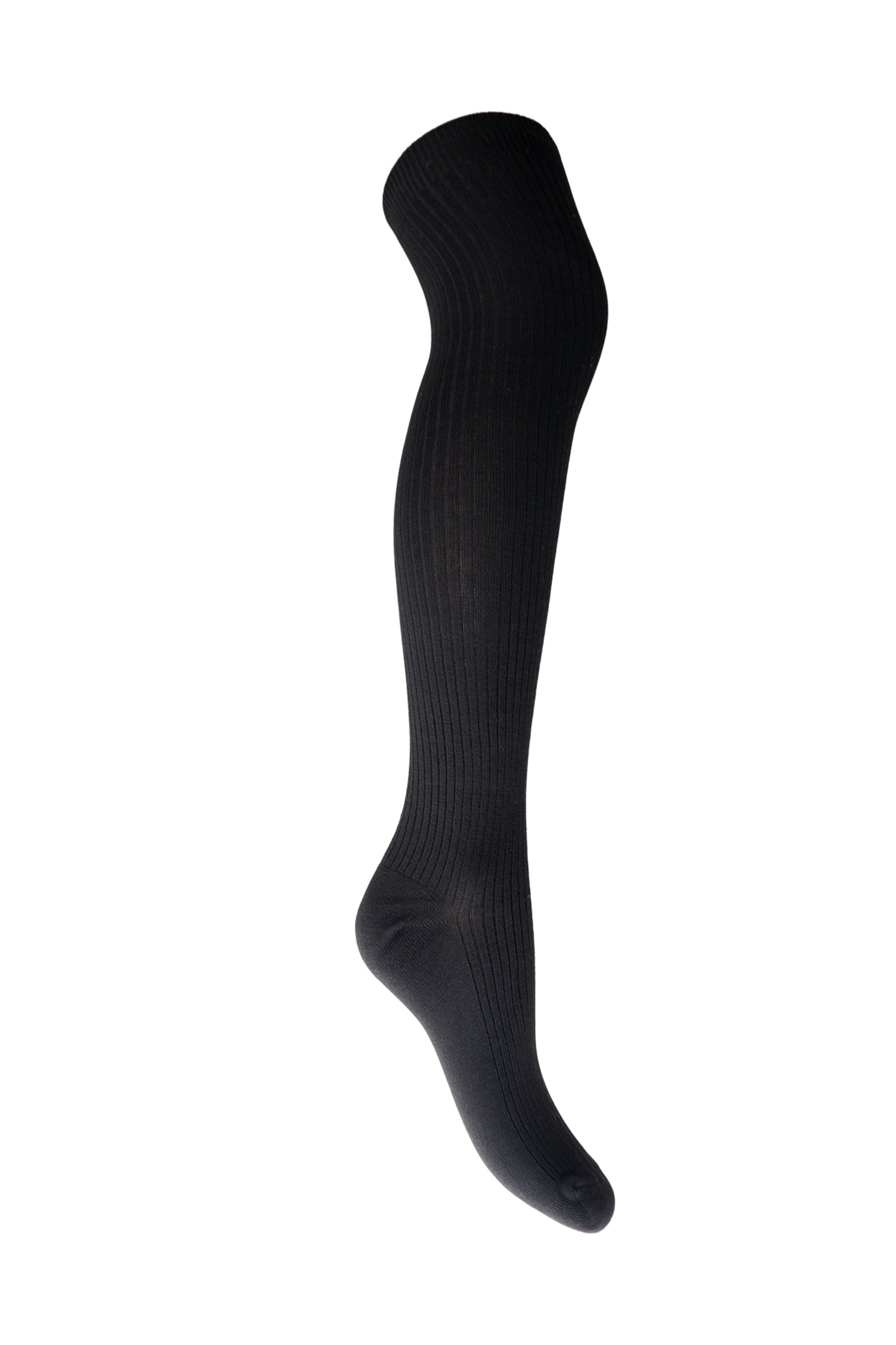 BCMALIKA kneehigh rib sock - Black - Black Colour